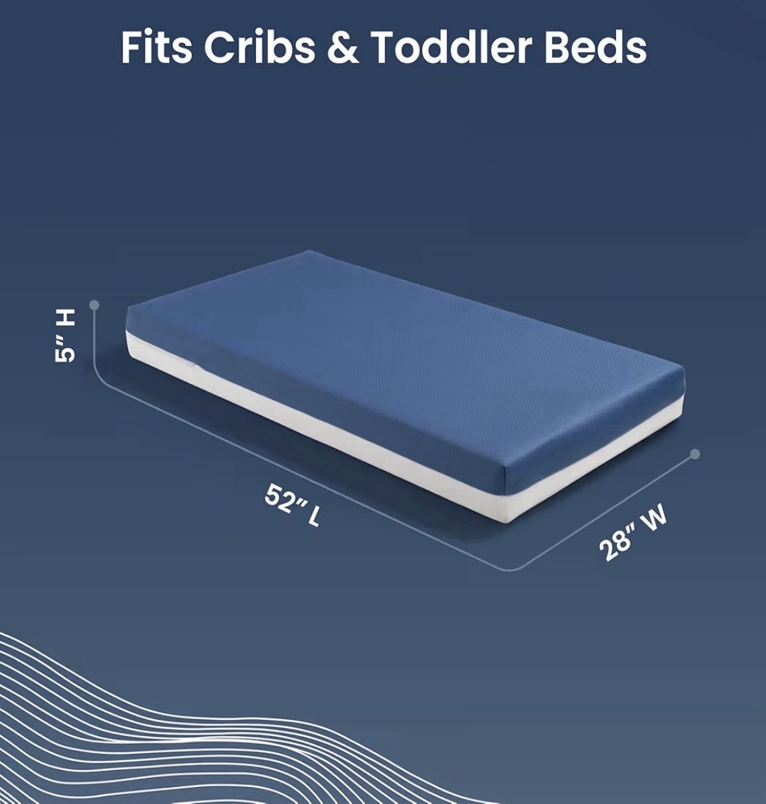 Serta CloudCool Crib and Toddler Mattress, Breathable, Machine Washable Cover