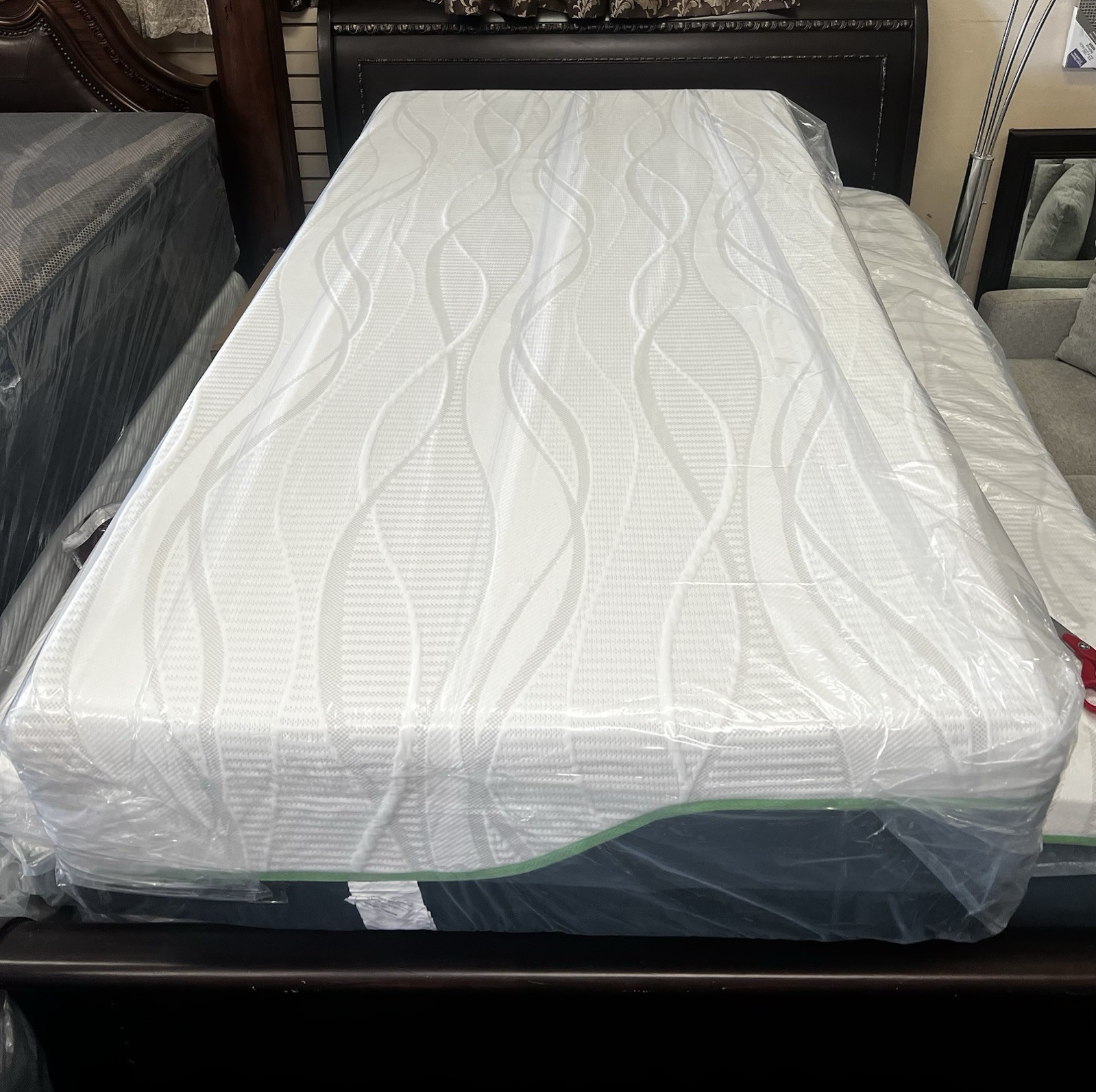 Rest Only Twin Medium Firm Hybrid Mattress, Pressure Relief, White/Black/Green