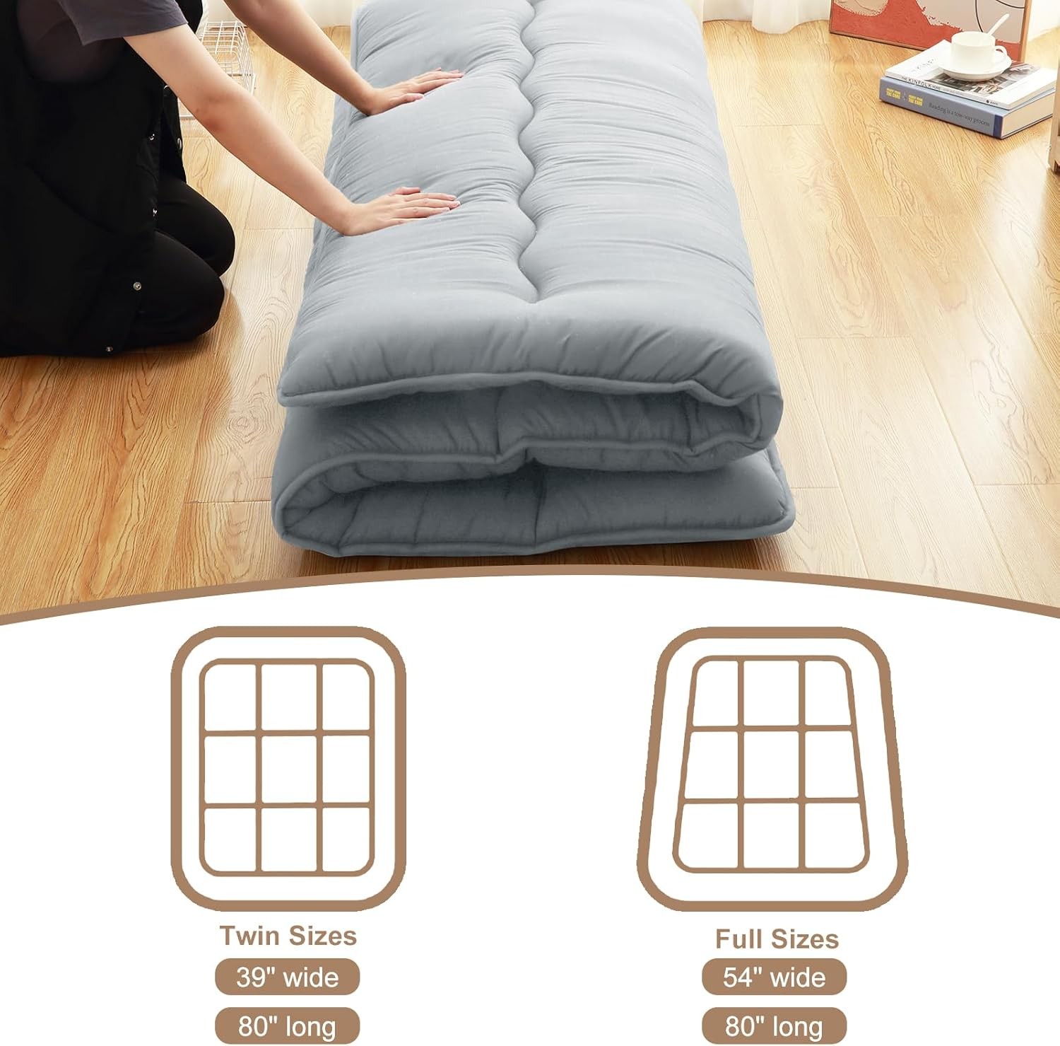 Garvee Futon Mattress Tatami Mat Japanese Sleeping Floor Mattress Futon Foldable