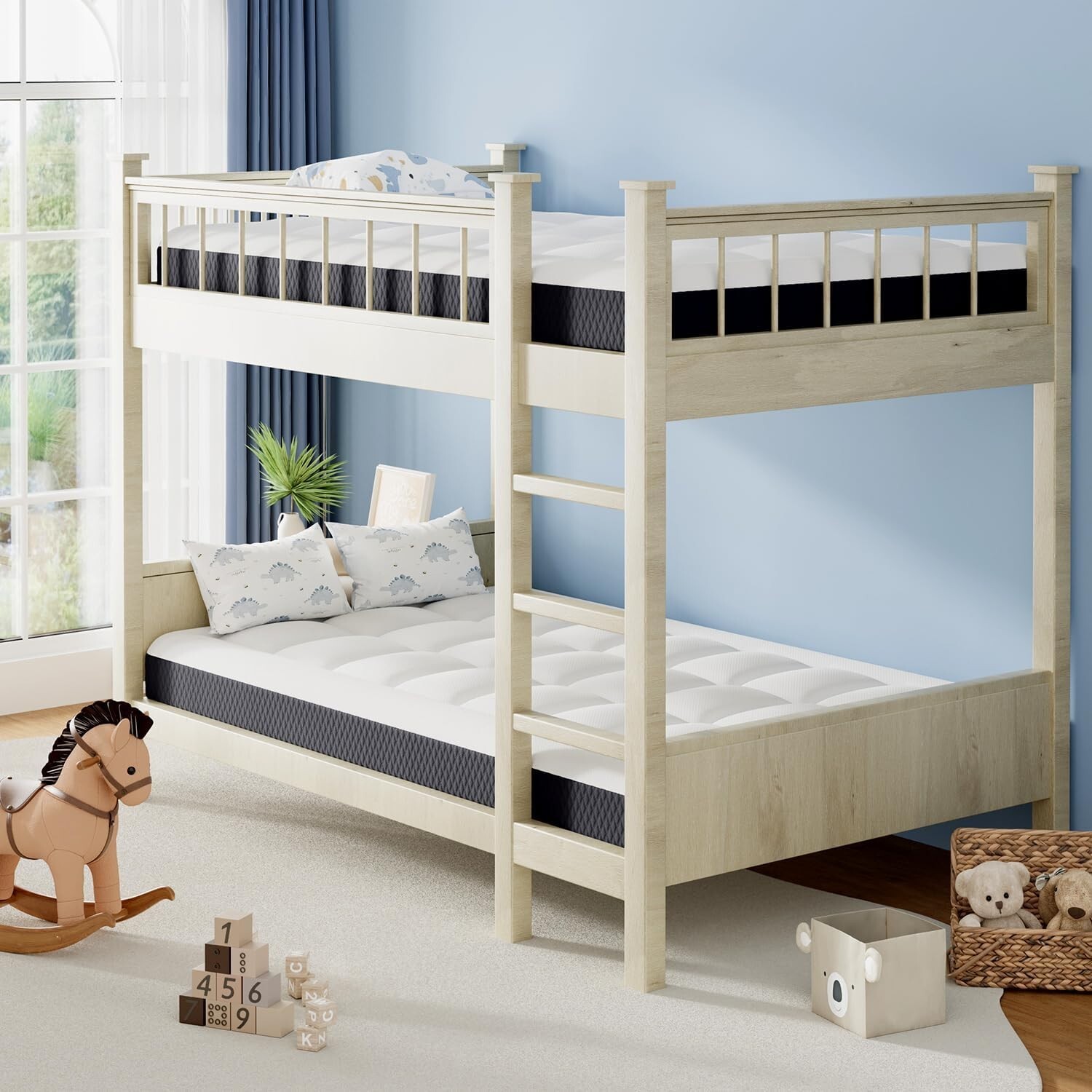 5 Inch Twin Mattress for Kids Adults Cooling Gel-Memory Foam Plus Pillowtop