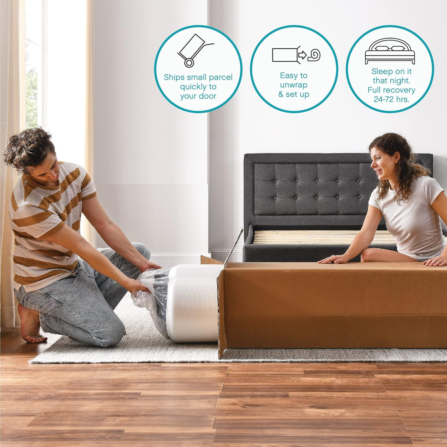 Classic Brands 4.5-Inch Plush Memory Foam Replacement Mattress for Sleeper Sofa