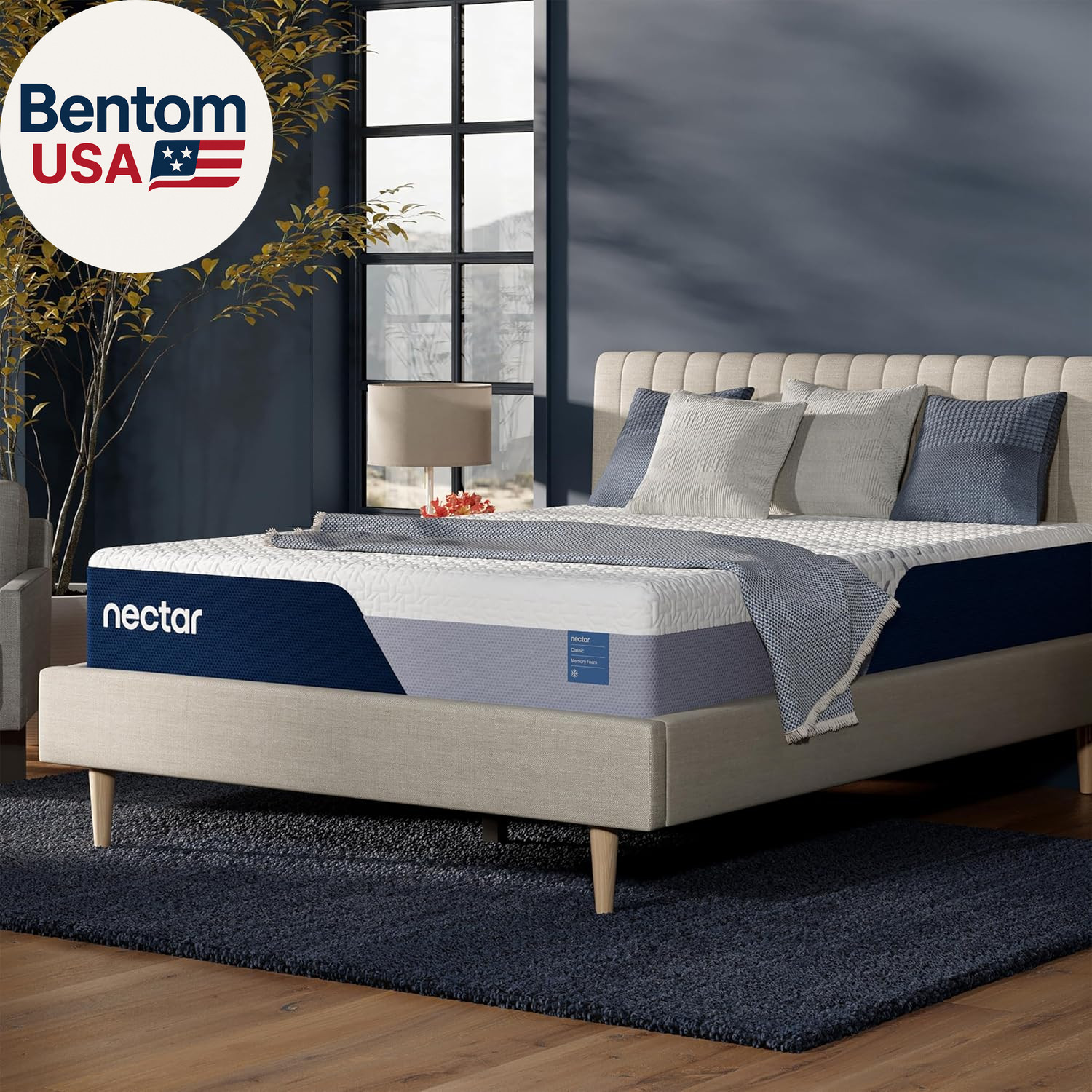Classic 12” Twin Mattress – Medium Firm – Contouring Memory Foam – Cooling Top L