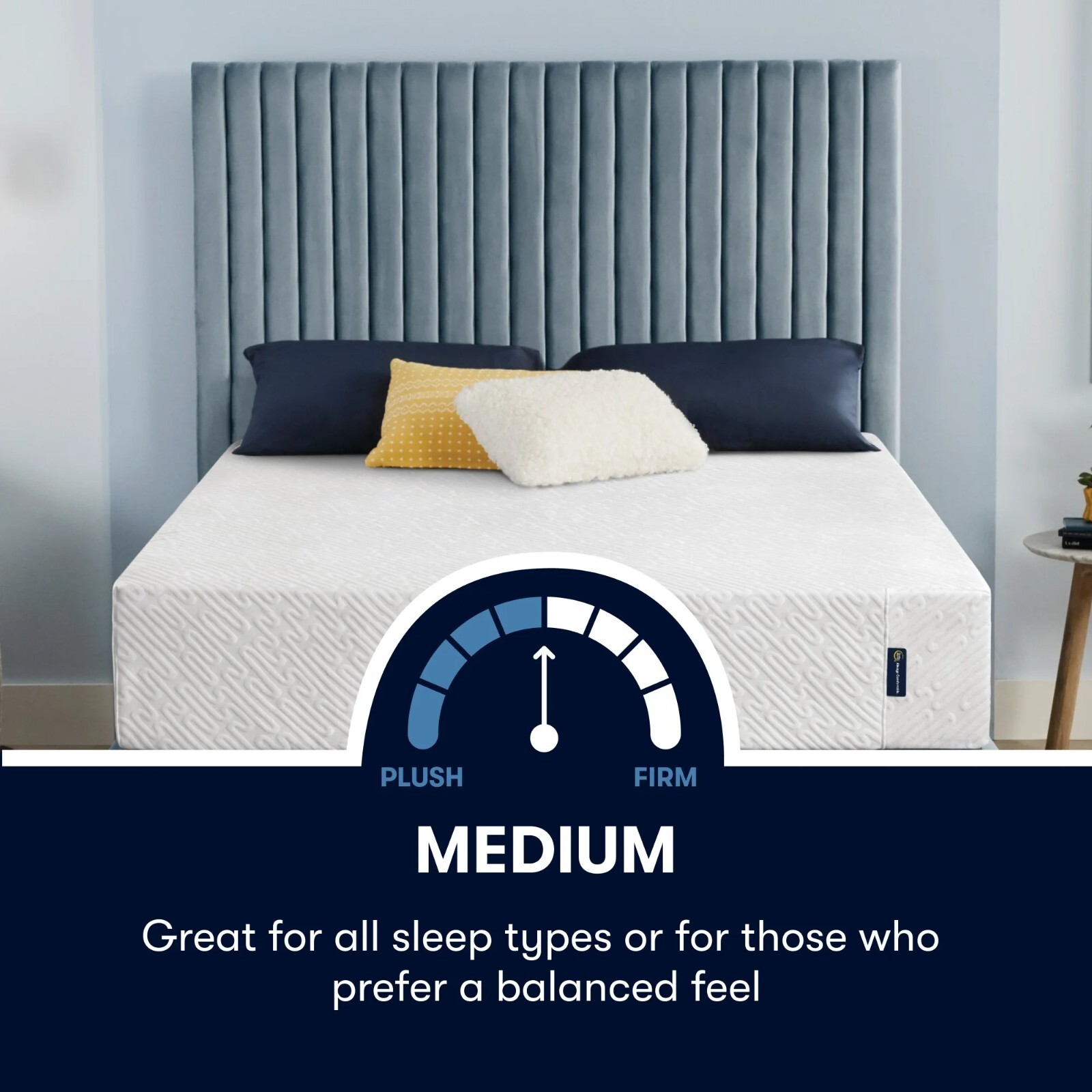 12″ Serta Medium Cooling Gel Memory Foam Mattress In A Box QUEEN SIZE Bedding