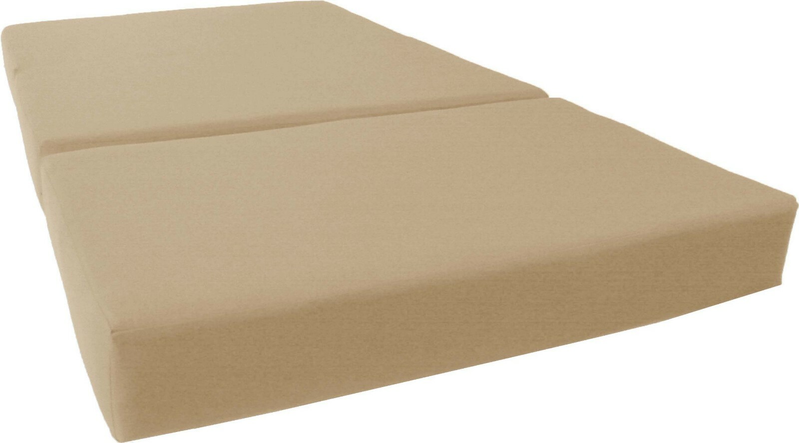 Full Trifold Foam Beds, Folding Mattresses, Ottoman, RV Mattress, Tan