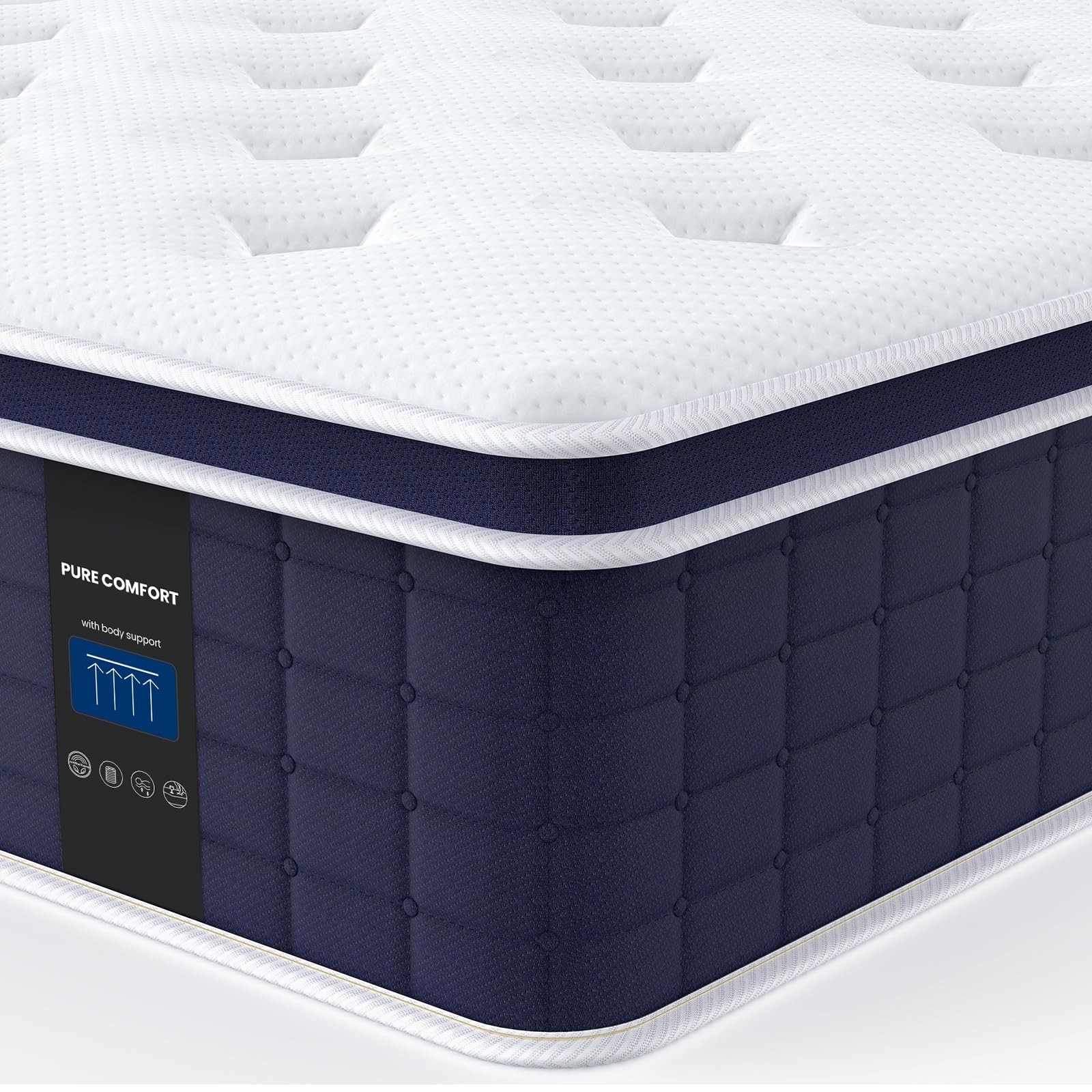 Firm Twin Mattress for Adults in a Box, 12 Inch Twin Bed Mattress with Extra …
