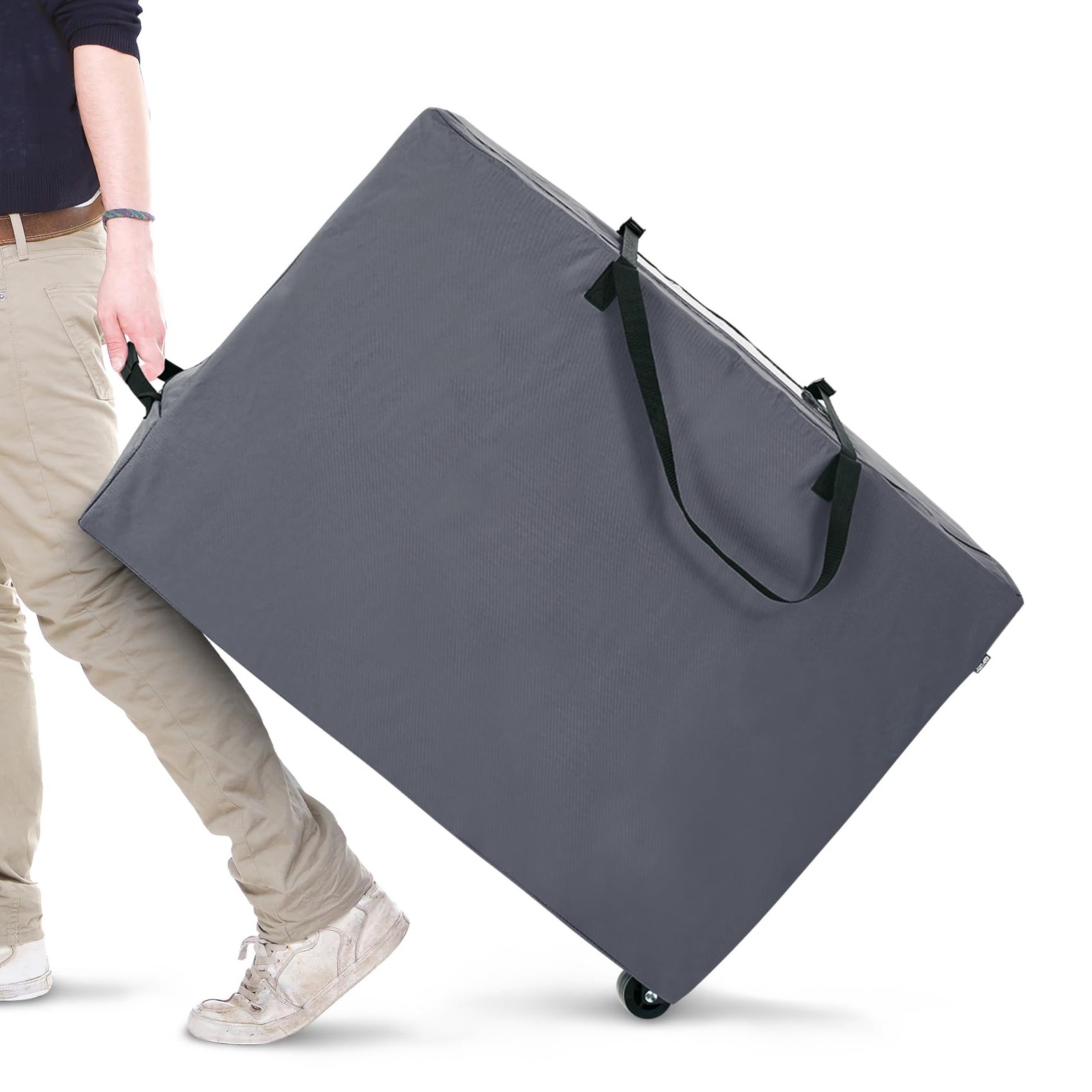 Folding Mattress Storage Bag with Wheels & Handles – 900D Heavy Duty Storage …