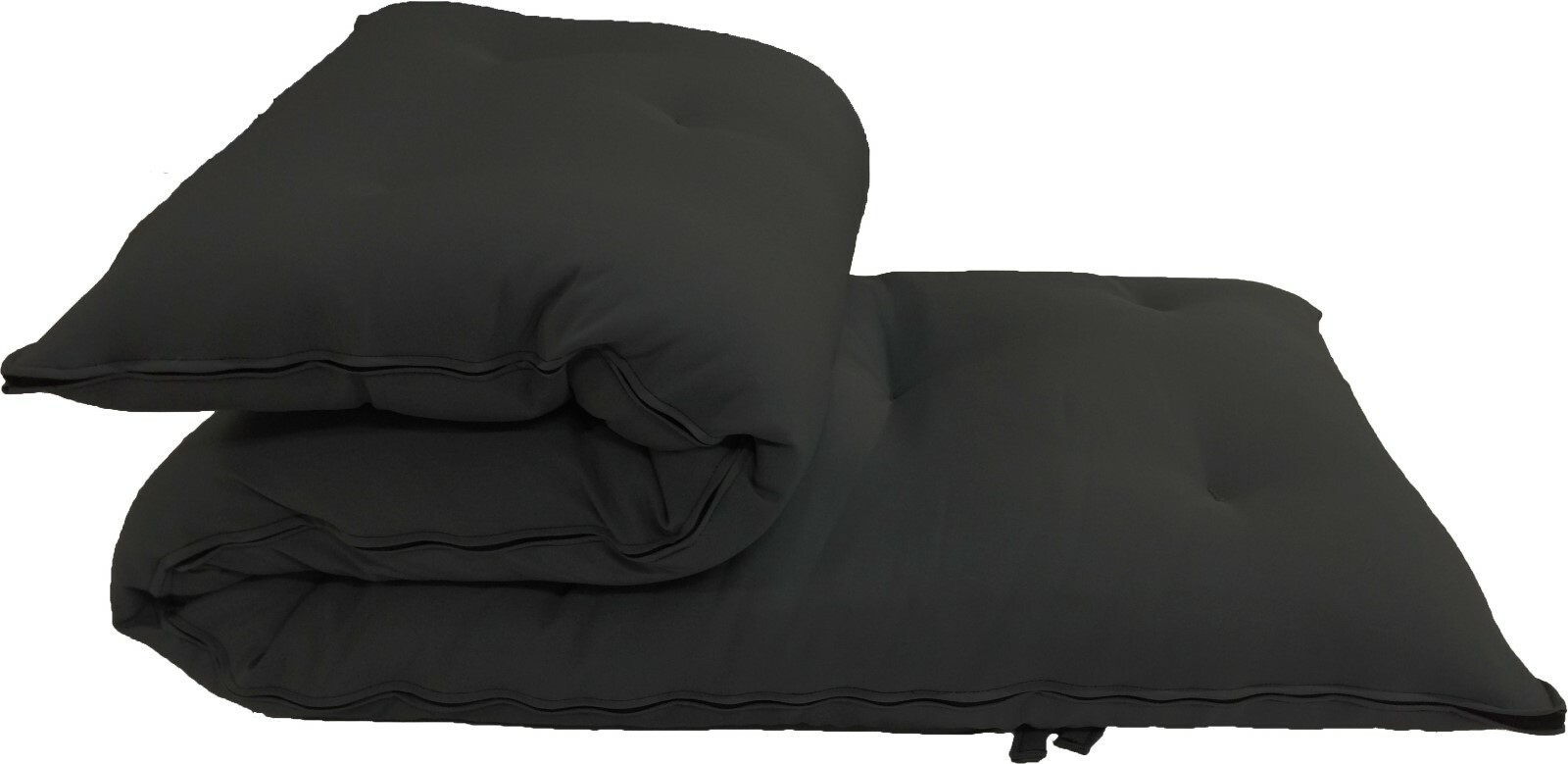 Traditional Floor Futon Mattresses, Portable cotton Pads, Mats 3x27x80 Black