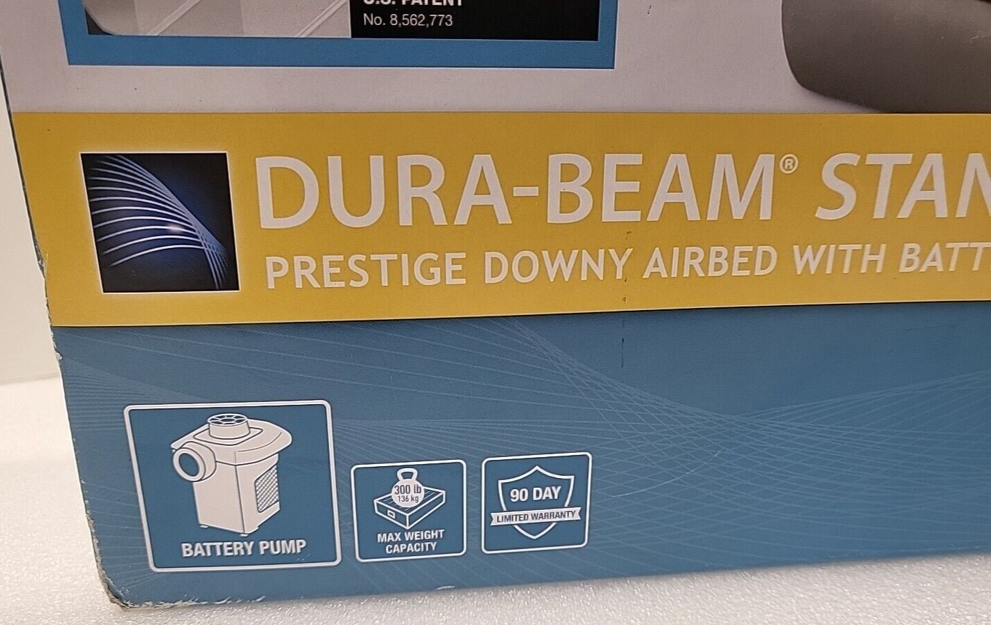 Intex Dura-Beam Standard Prestige Downy Twin Airbed w/ Battery Pump 39″x75″x10″