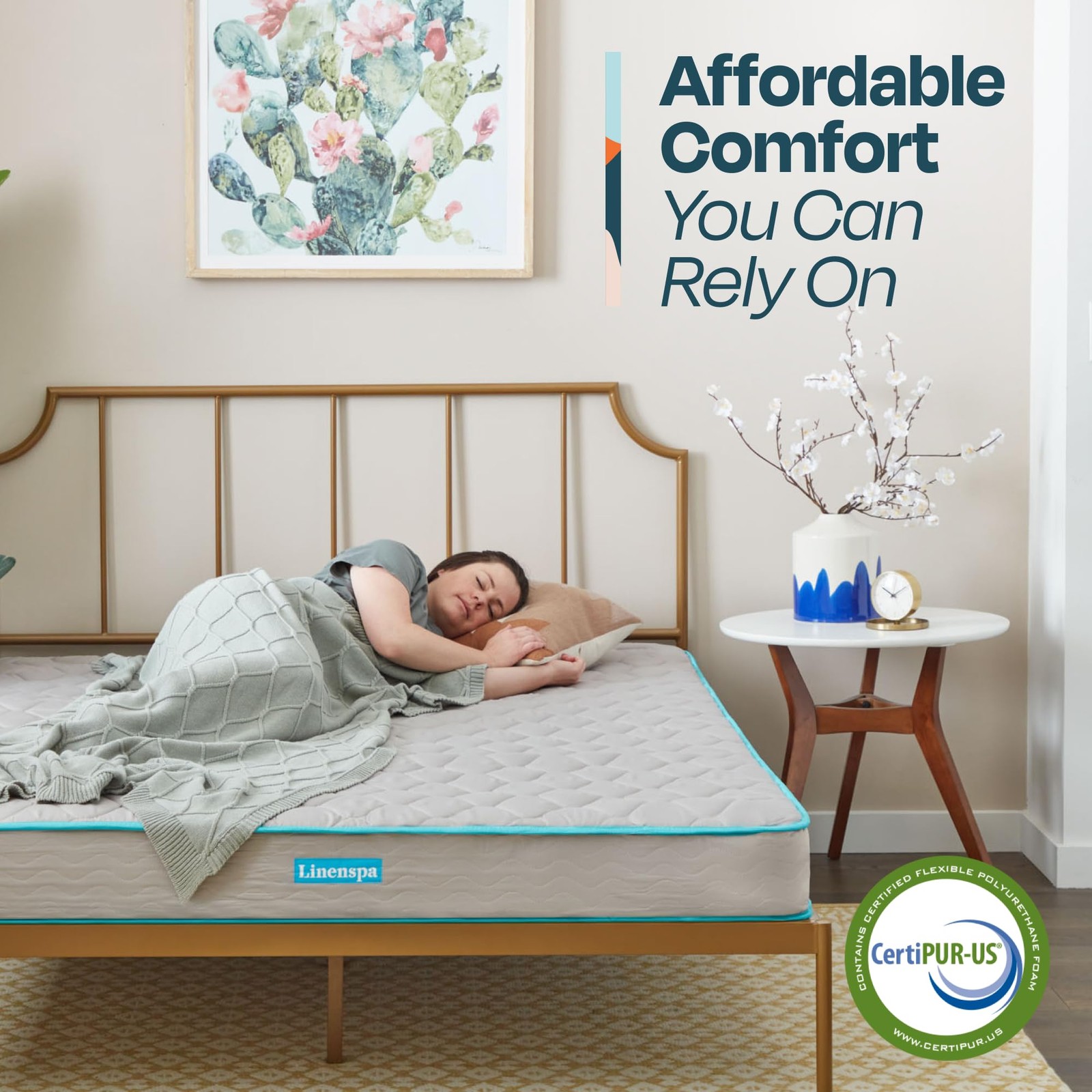 Mattress 6 Inch Full Size Firm Bonnell Spring Foam Linenspa Feel Layer Youth