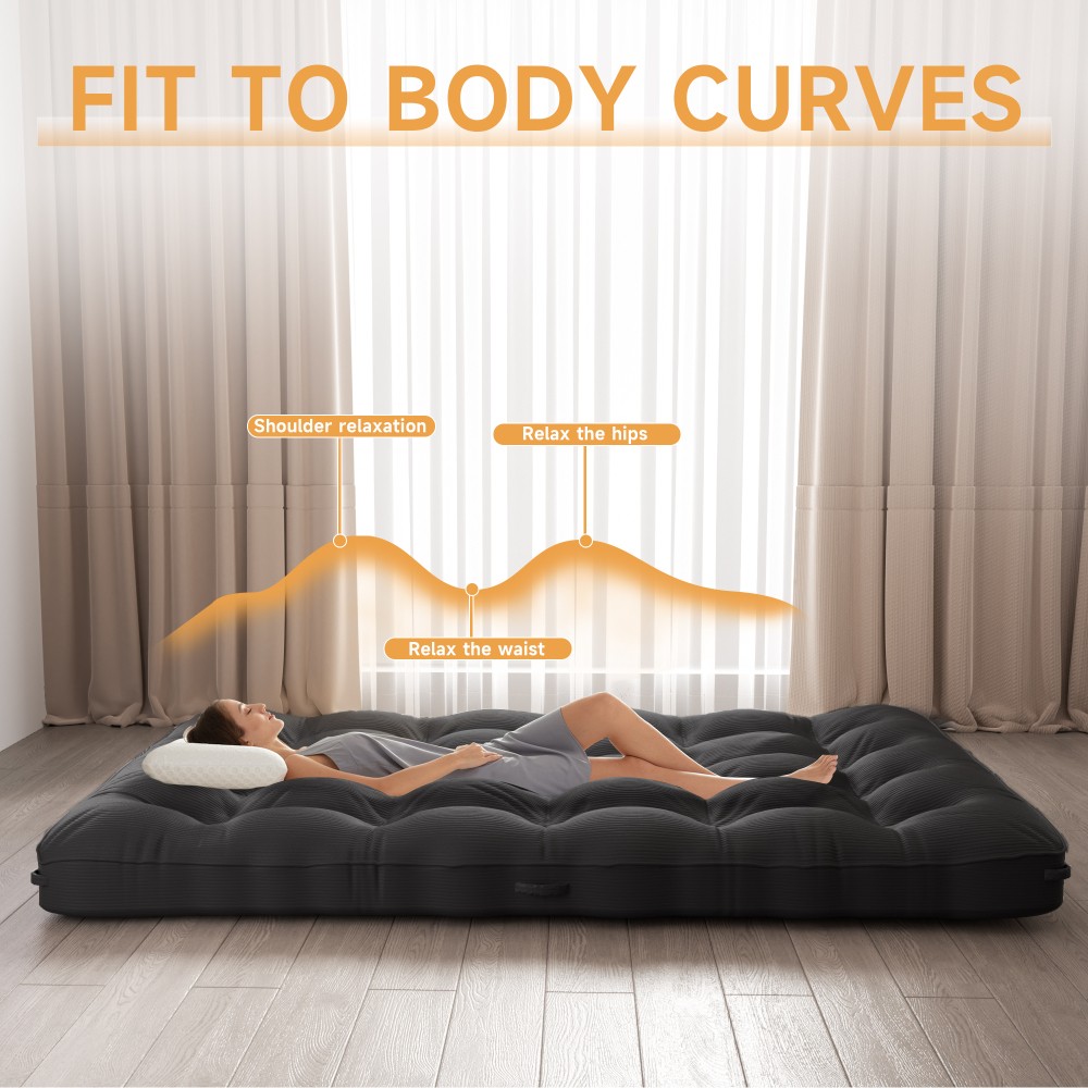 8 inch Floor Mattress Futon Mattress Sleeping Pad Foldable Roll Up Mat