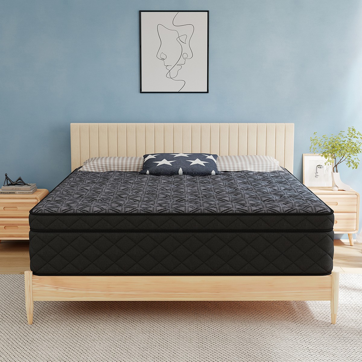 12″ 14″ Twin Full Queen King Mattress In a Box Pocket Spring Gel Memory Foam