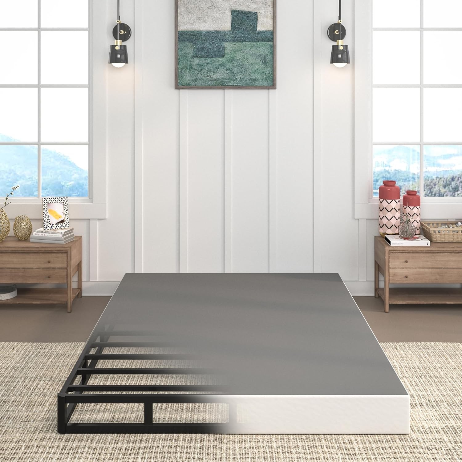 Metal Box Spring Foundation, Heavy Duty 3000 lbs