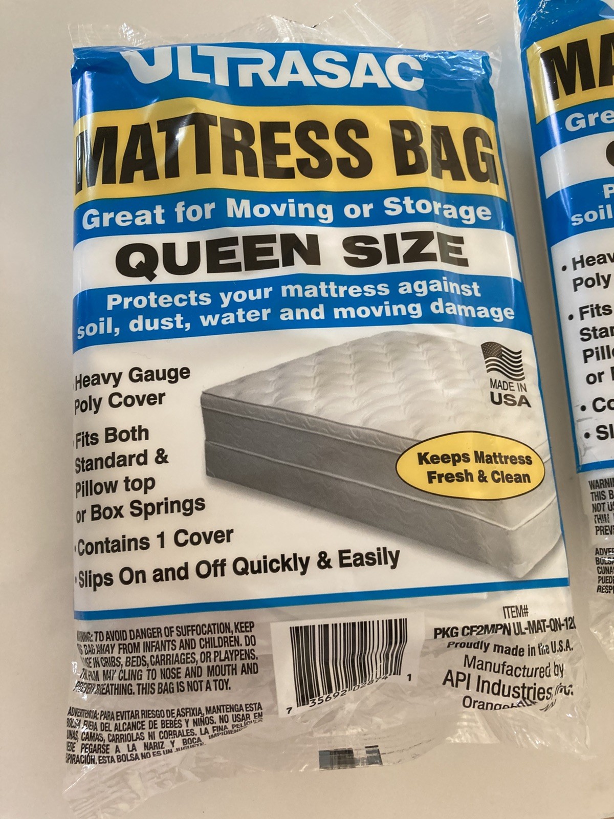 Queen Size Mattress Storage Bag. MAKE OFFER – 4 Pack