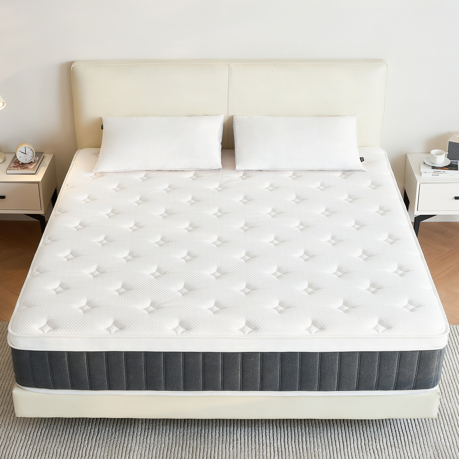 10/12/14 inch Gel Memory Foam Spring Queen Mattress Twin Full King Size In A Box