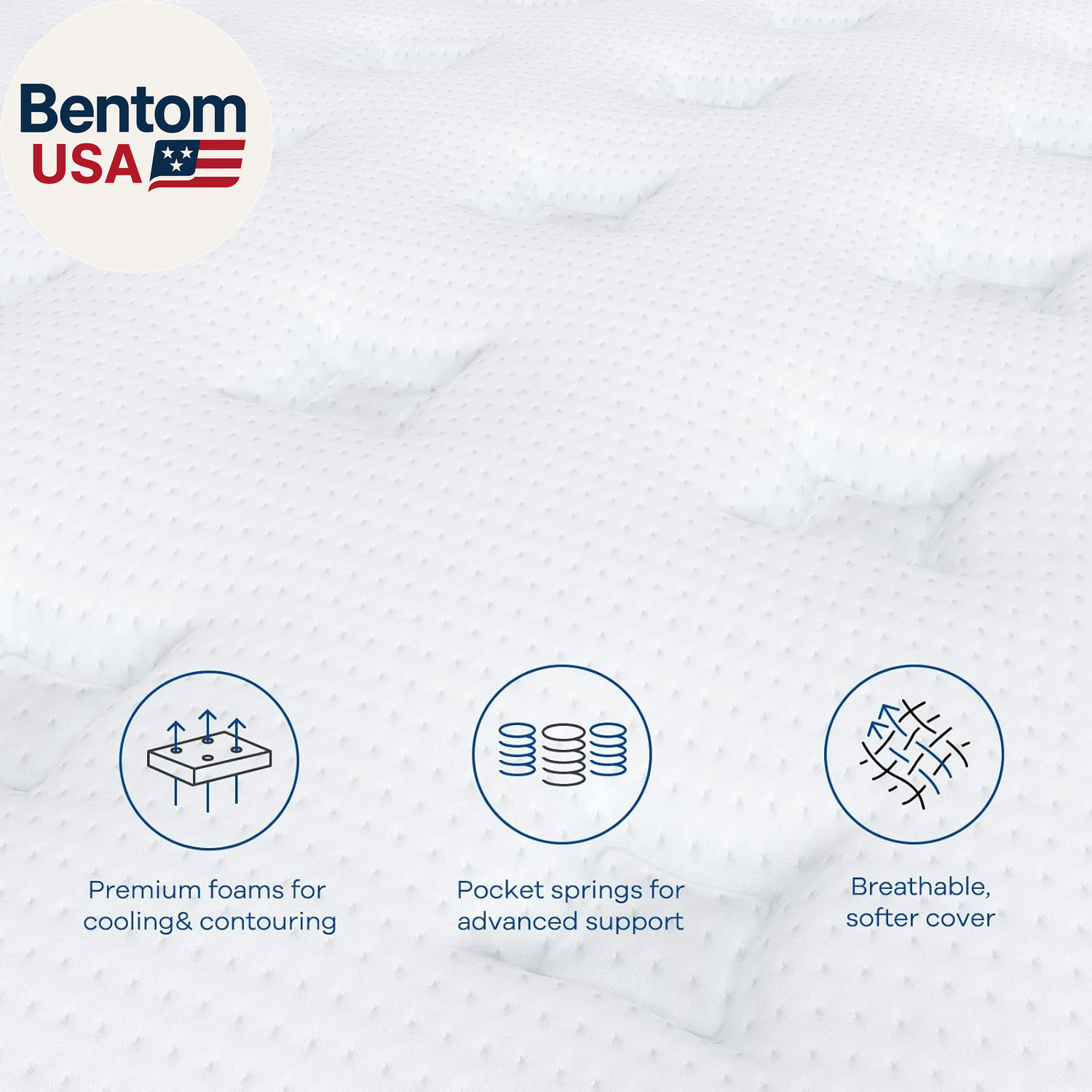 12 Inch Twin Size Mattress, Hybrid Twin Mattress in a Box, 3 Layer Premium Foam