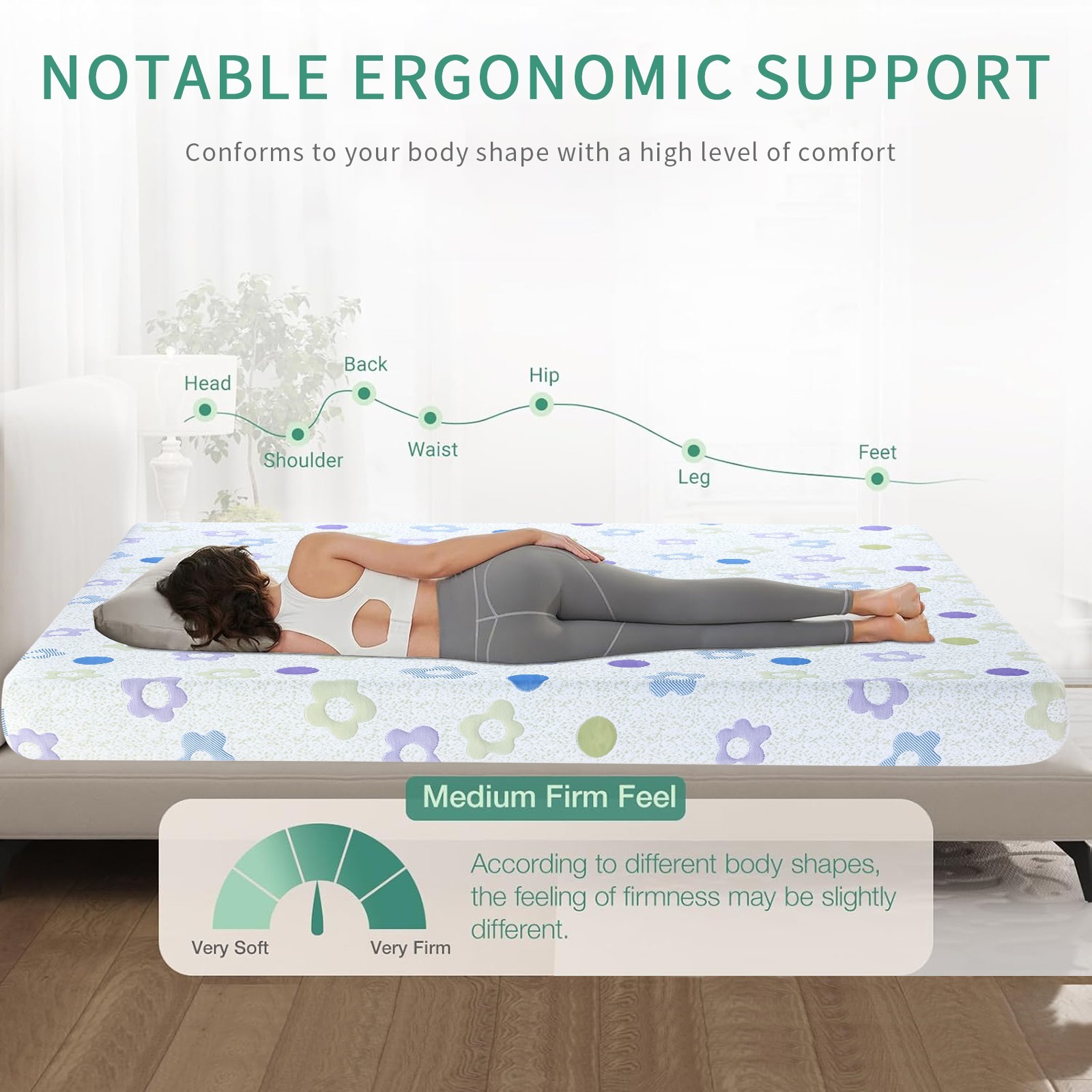 5-Inch Gel Memory Foam Mattress in a Box for Cool Night Sleep & Pressure Relief