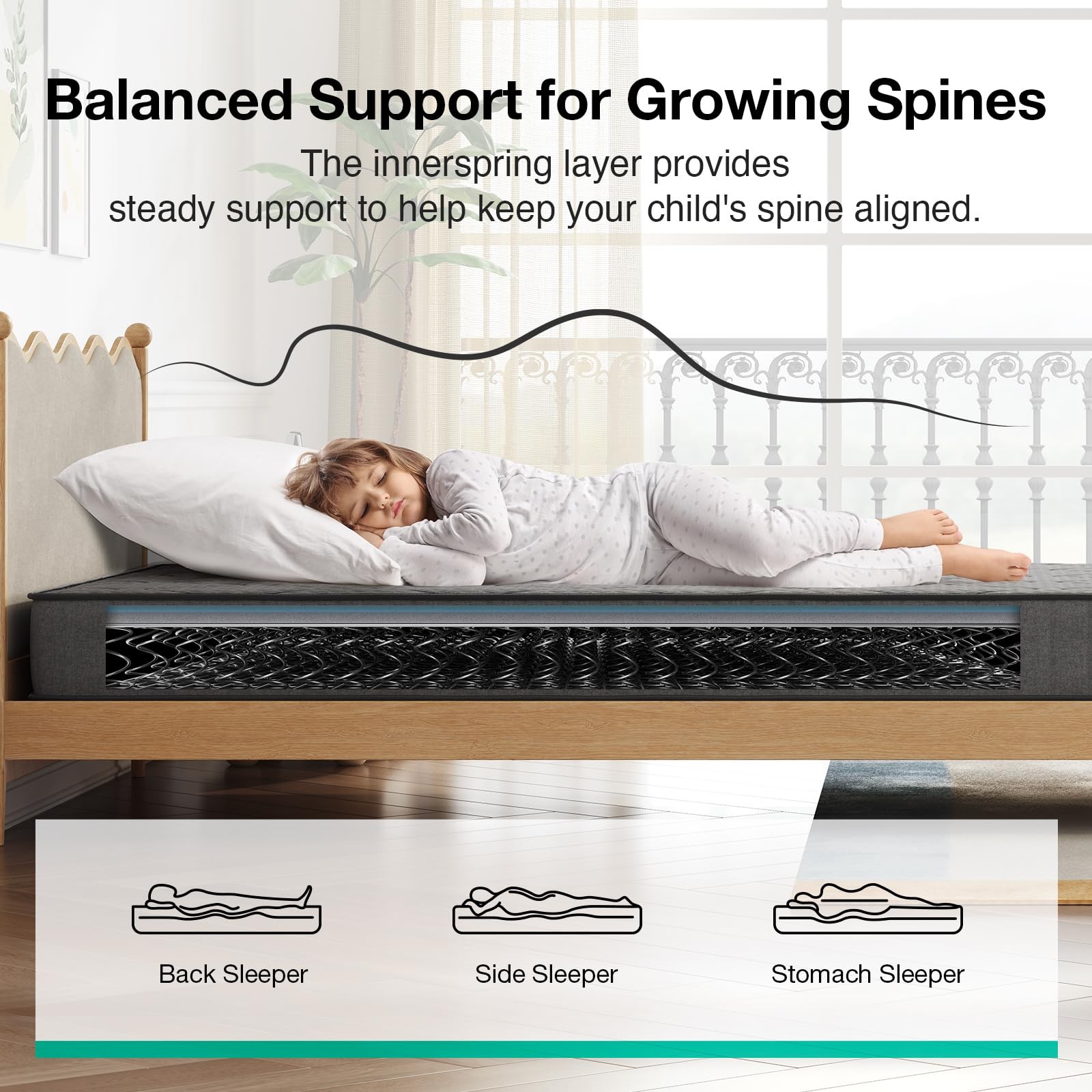 Novilla Twin Mattress for Kids,6 Inch Hybrid Twin Size Mattress with Bonnell …