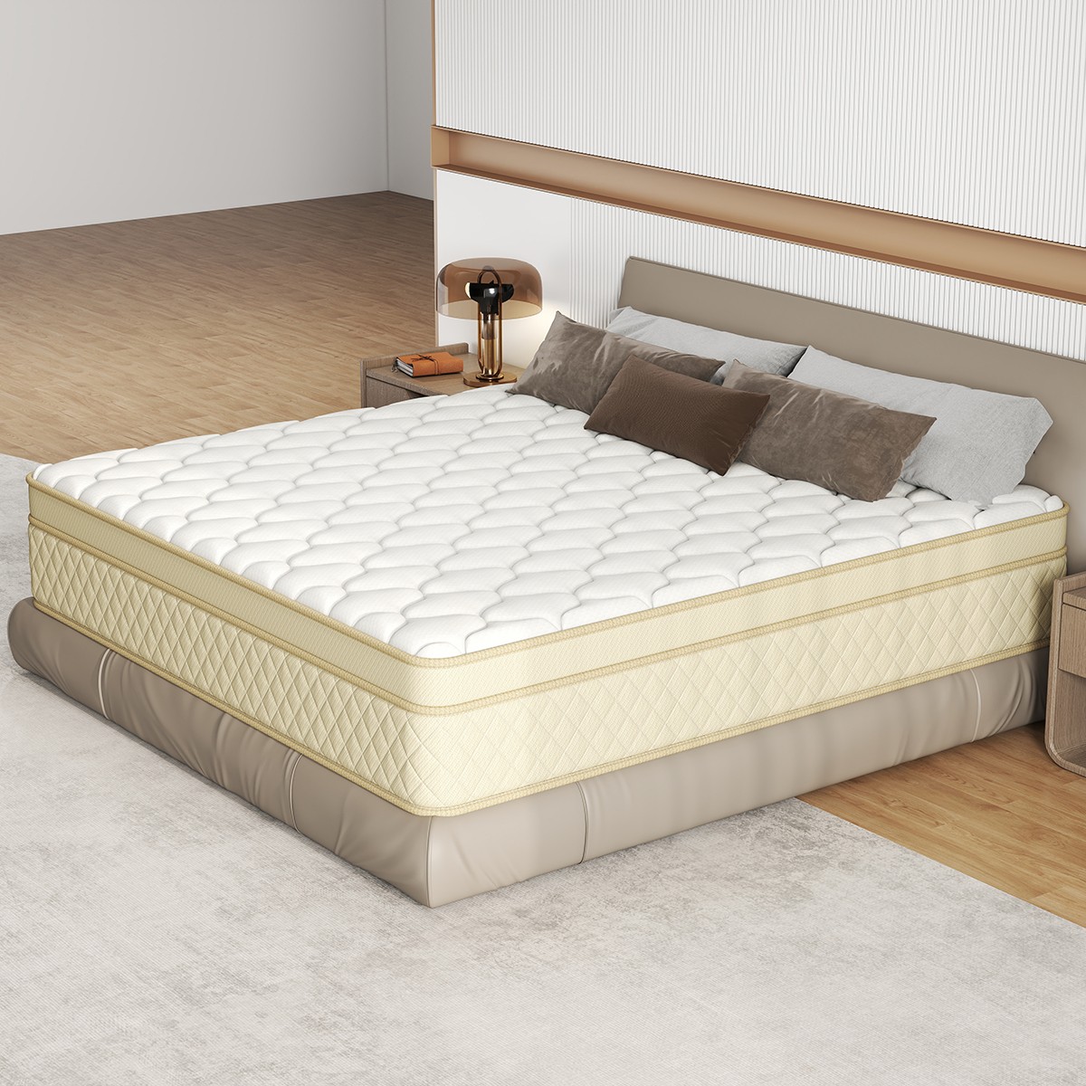 14 Inch Queen Size Hybrid Mattress Gel Memory Foam Pocket Springs Medium Firm