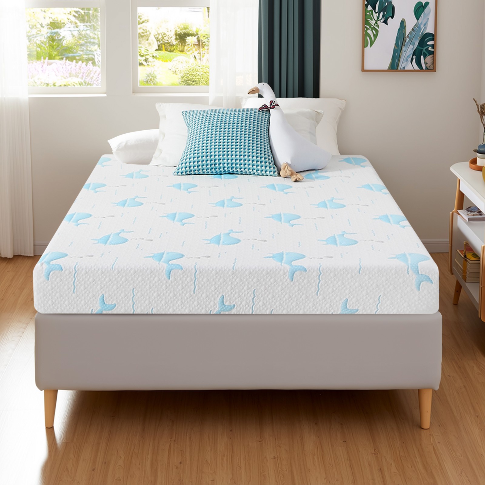 5″ 6″ Cooling Gel Memory Foam Mattress with Breathable Washable Cover in a Box