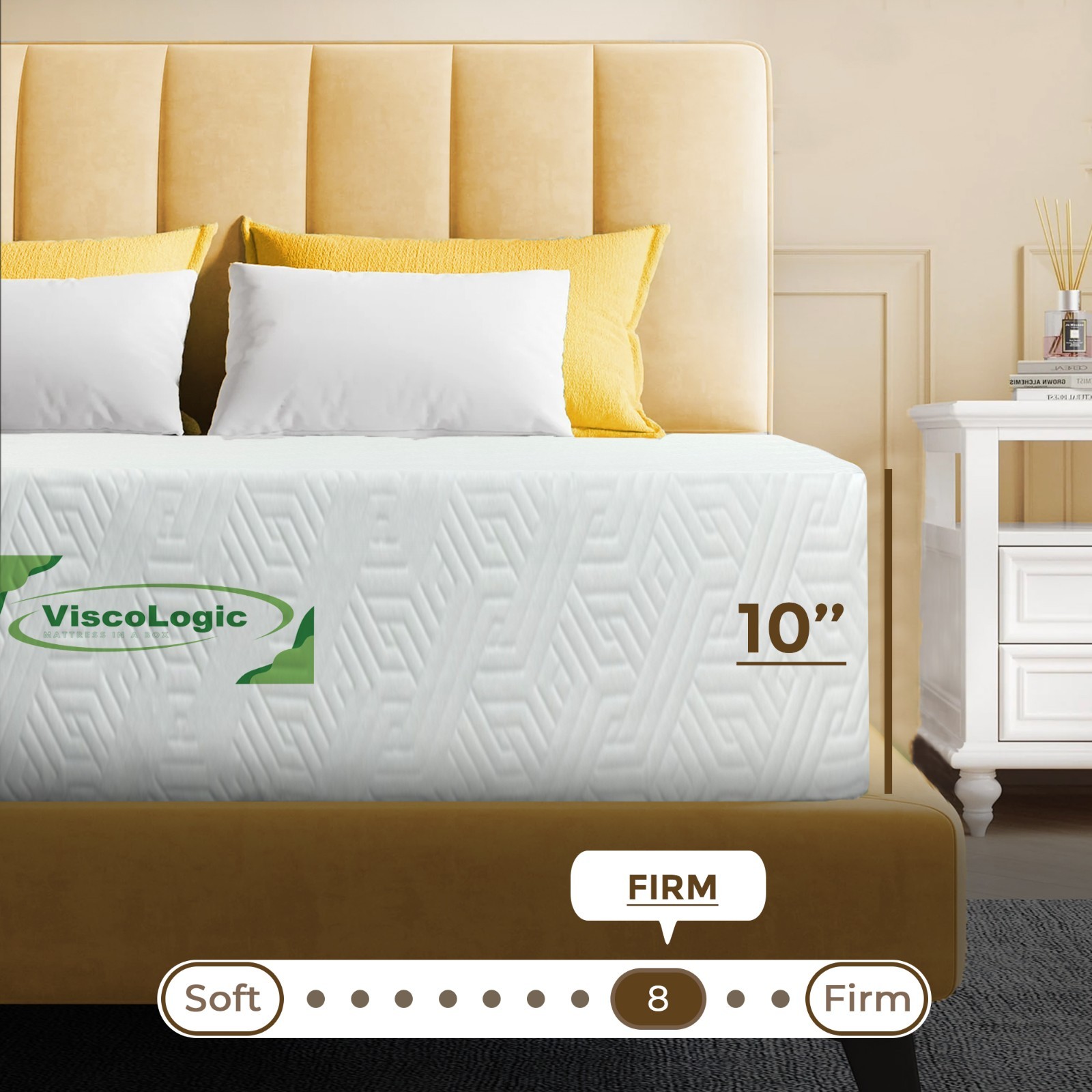 Economical Queen Size Medium Firm Foam Mattress Bed Made in Canada