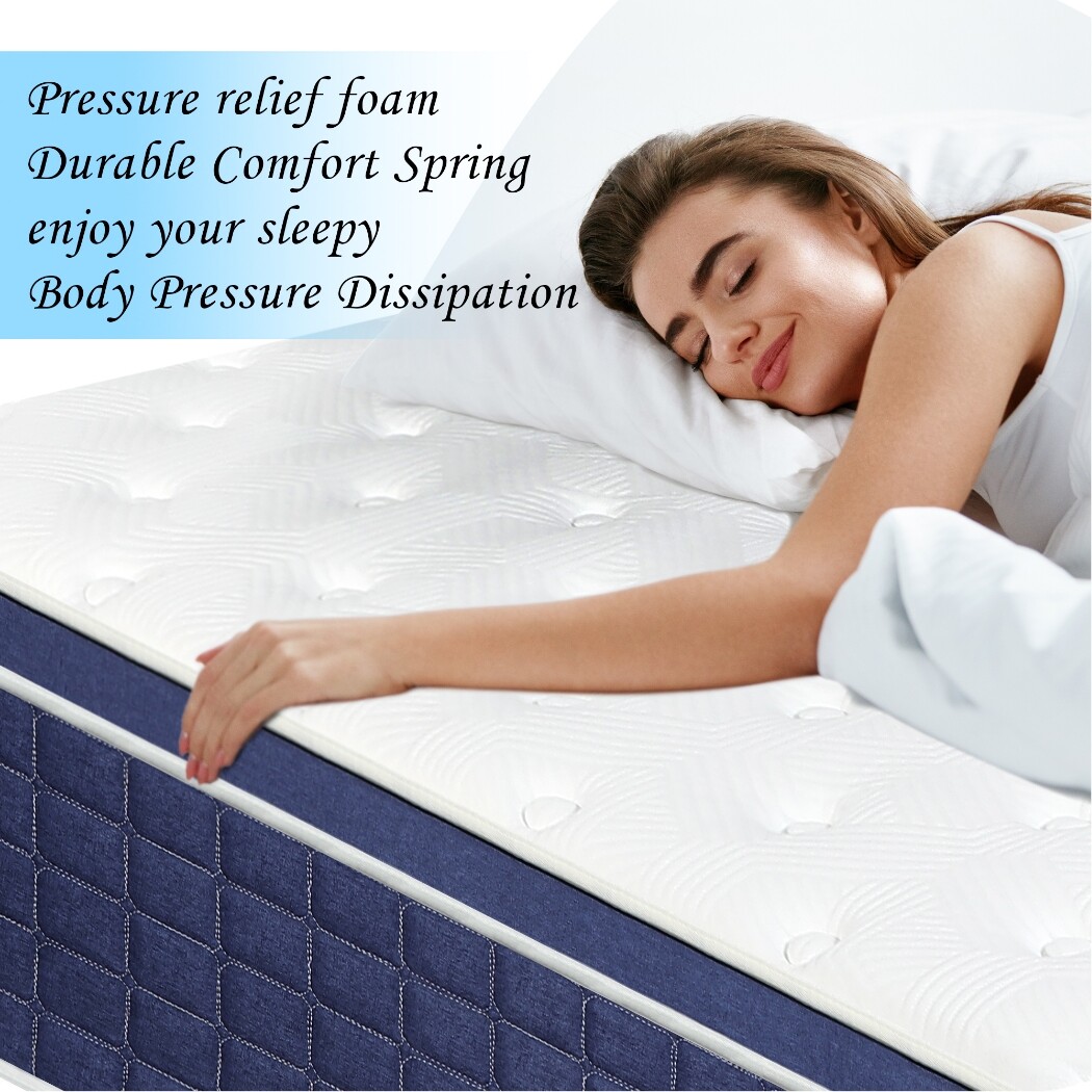 Twin Full Queen King Mattress Gel Memory Foam 10″ 12″ InnerSprings Hybrid Bed