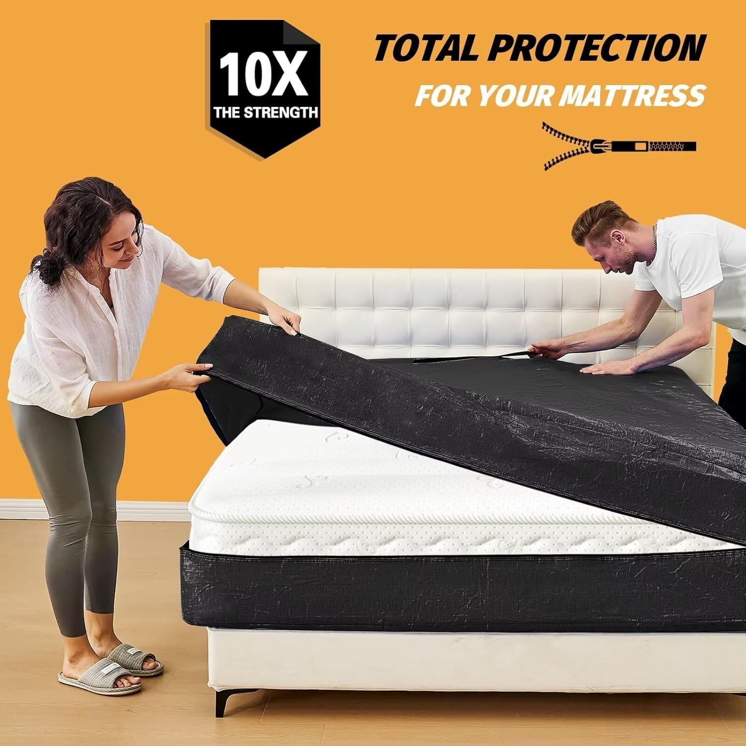 Extra Thick Full Size Mattress Bags with Handles, 2 Pack
