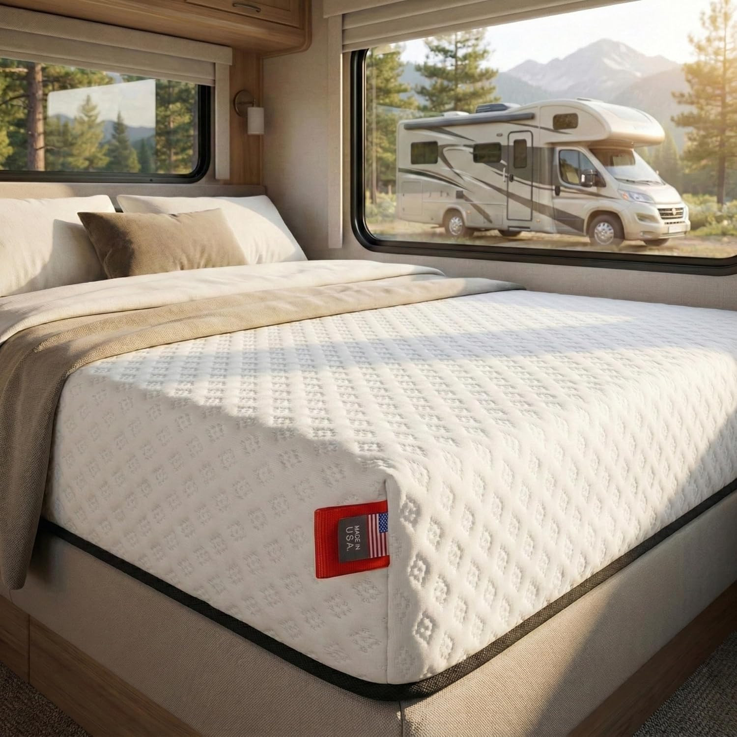 Short Queen – 10 Inch RV Mattress – 60X74, Aquasoft Memory Foam Mattress, Medium