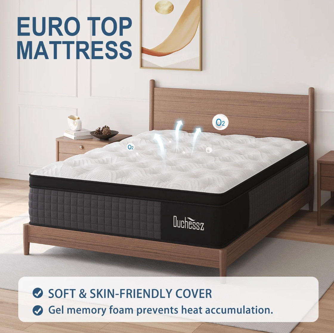 10″ King Colchon Gel Memory Foam Hibrido Cama King Mattress Hybrid Medium Firm