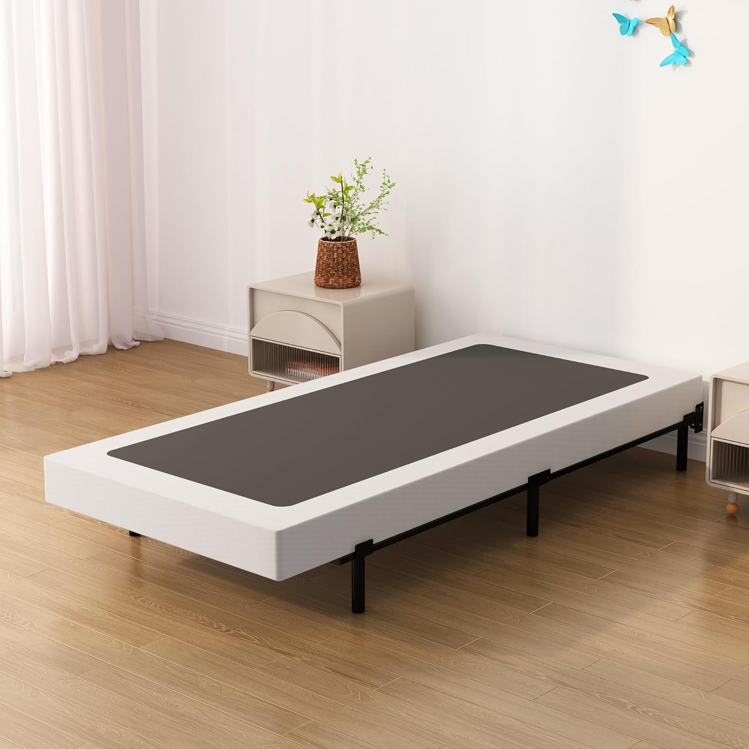 Upcanso Twin XL Box Spring Bed Base 6 Inch, Low Profile Metal Boxspring XL Twin