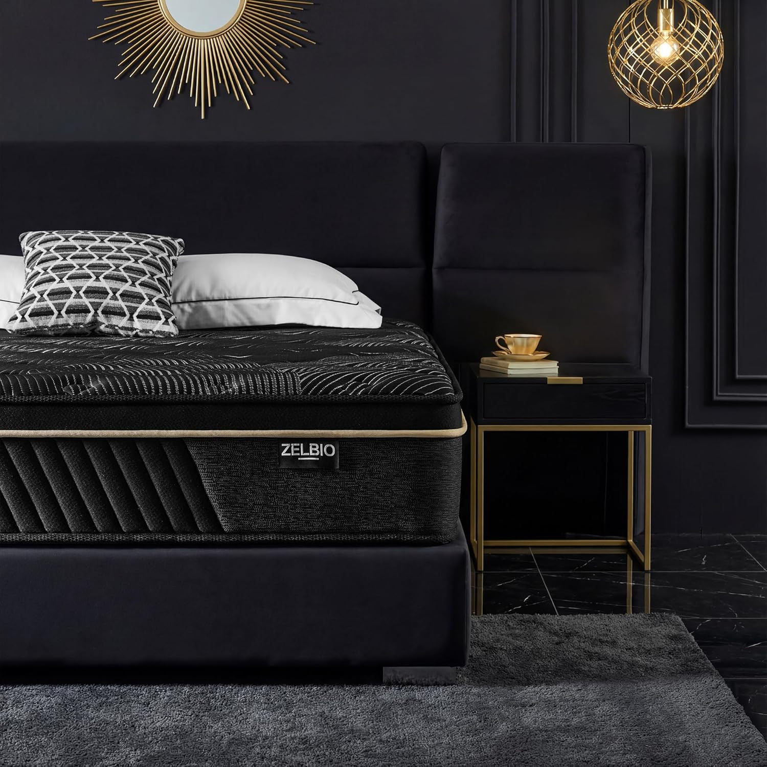 Queen Size Mattress, 12 Inch Hybrid Gel Memory Foam Mattress, Pocket Coil or Pre