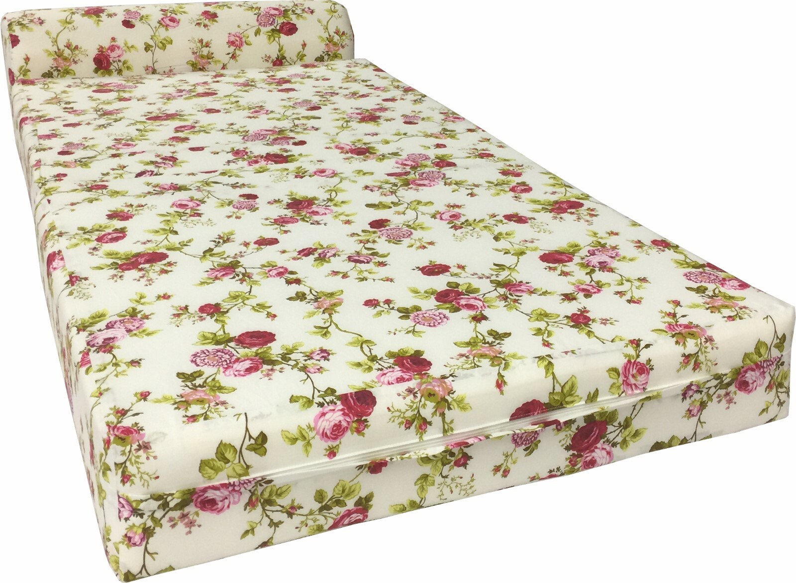 Twin Sleeper Chair Folding Foam Beds, Bedding Sofa, Couches 6x32x70 Rose White
