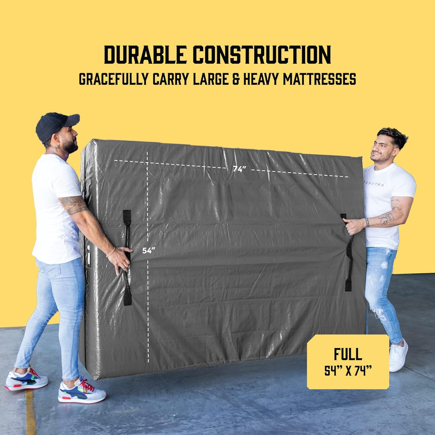 Mattress Bags for Moving with 8 Handles – Full Size – Extra-Thick Mattress Bag f