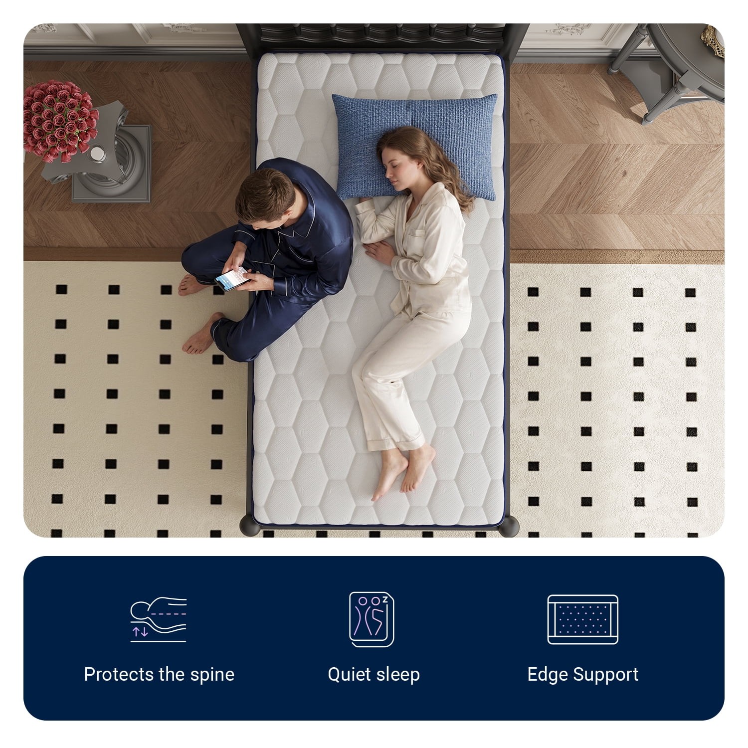 Pearl 6″ Twin Size Medium Adult Supportive Innerspring Mattress