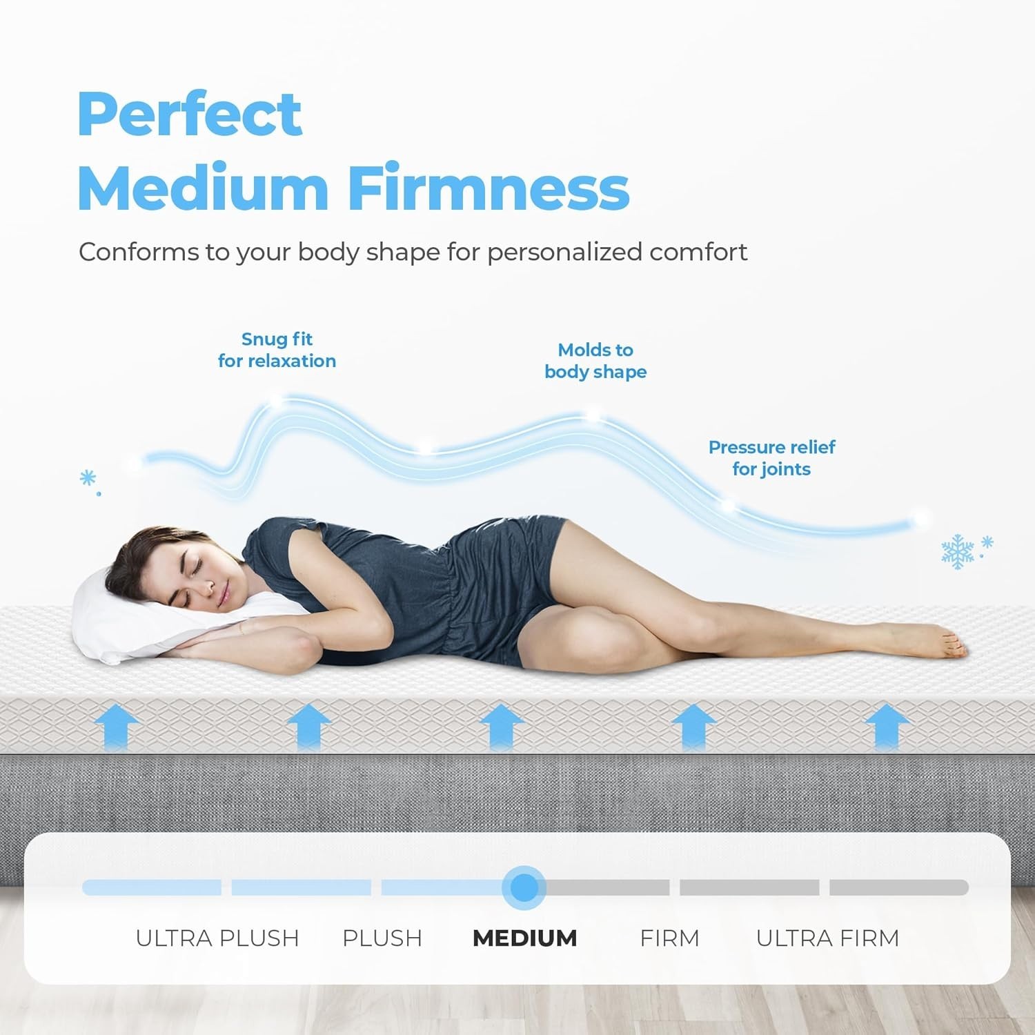 Twin Mattress 8 Inch Gel Memory Foam Medium Firm Cooling CertiPUR Foam