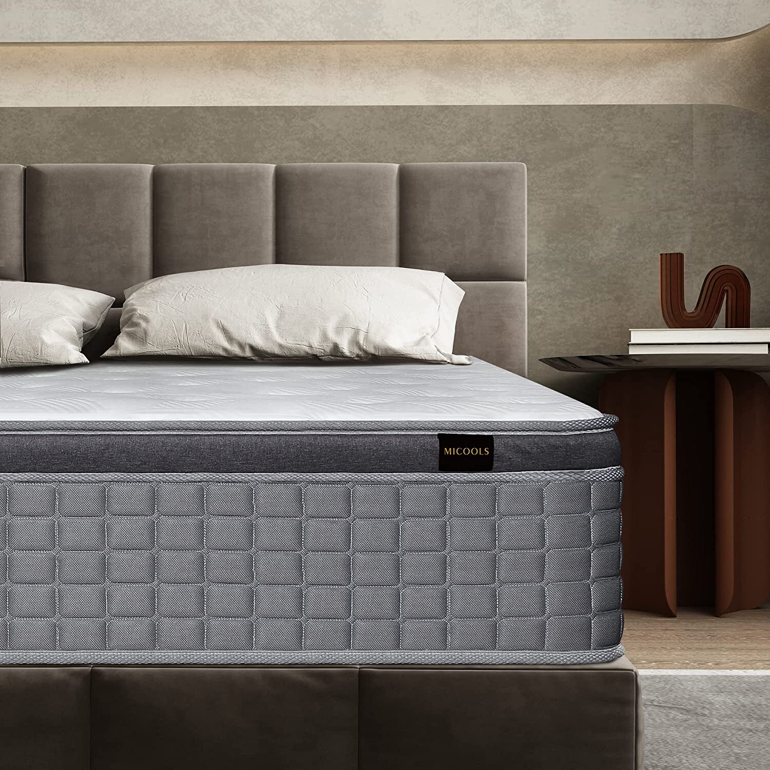 MICOOLS Mattress 14″ Twin Full Queen King Size Luxury Hybrid Mattress in a box