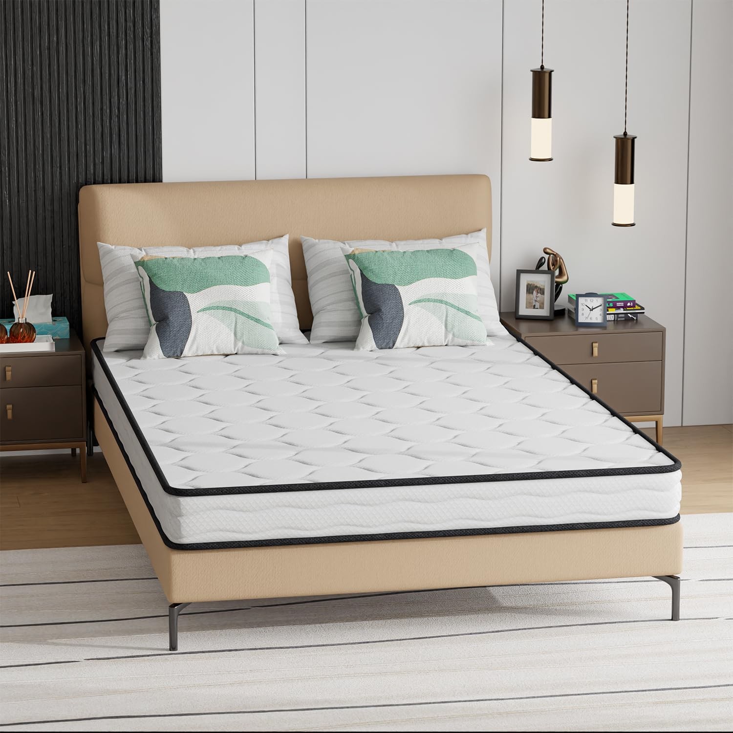 Colchon Full Size 6 Pulgadas De Muelles y Espuma Para Adultos Niños En Oferta