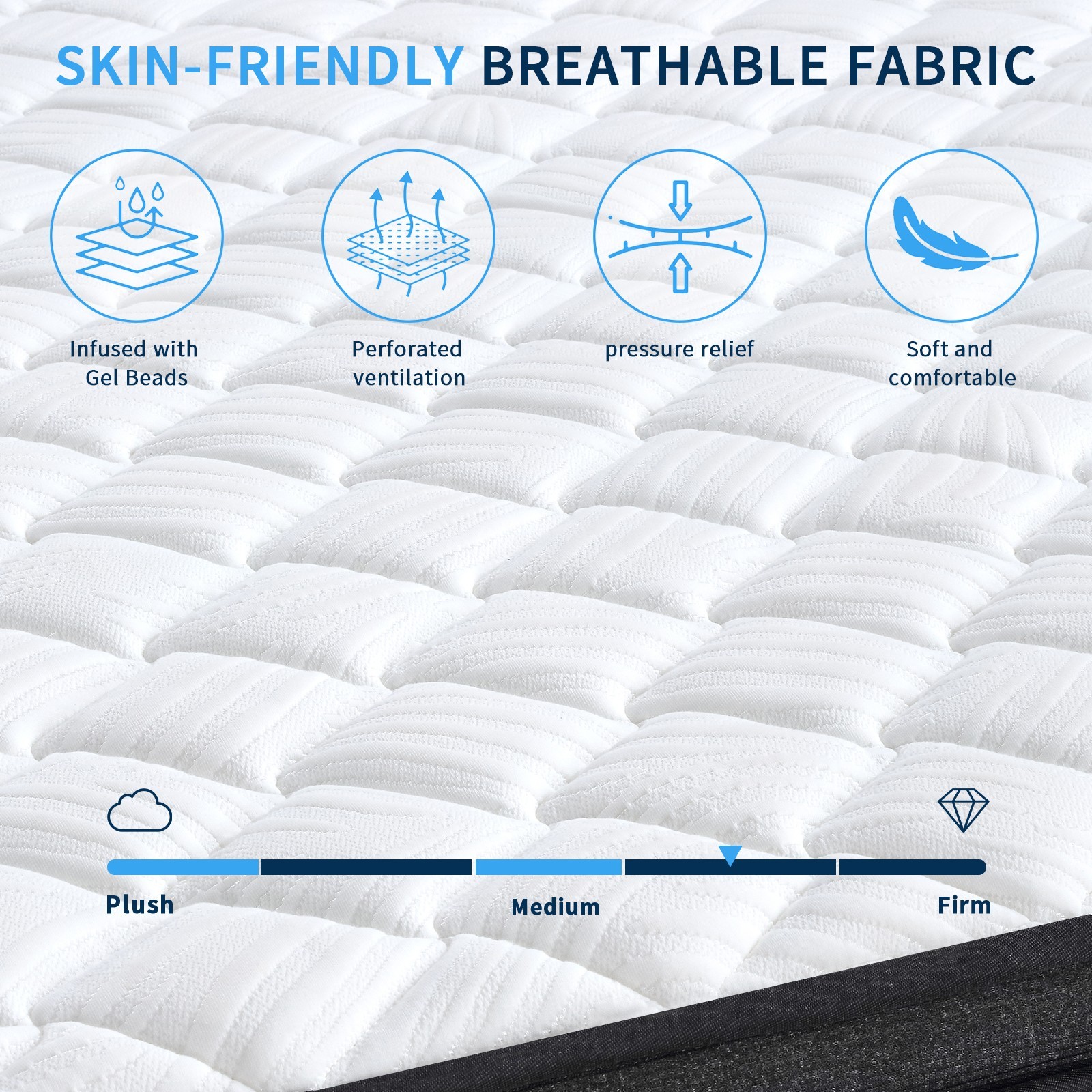 12Inch Twin Full Queen King Size Mattress Hybrid Foam Pocket Coils Bed in a Box