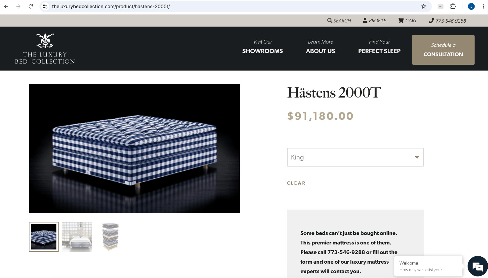$91,000 HASTENS 2000t MATTRESS/BED