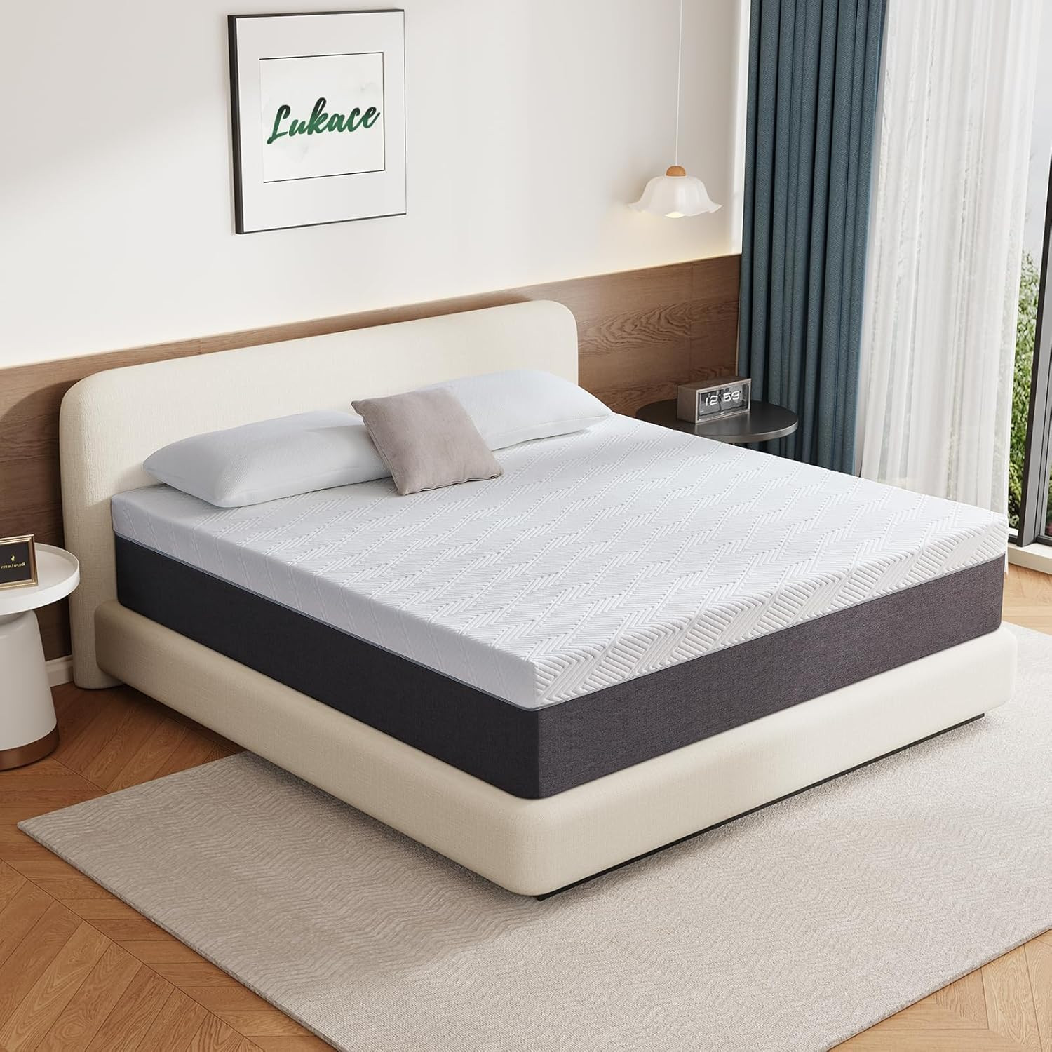 10 Inch Queen Mattress No Fiberglass Gel Memory Foam Mattress for Back Pain, Rel