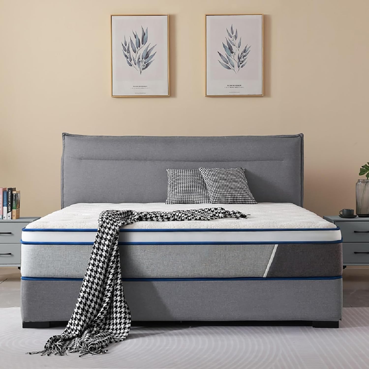 Full Size Mattress 12 Inch Hybrid Mattress – Memory Foam & Individually Pocke…