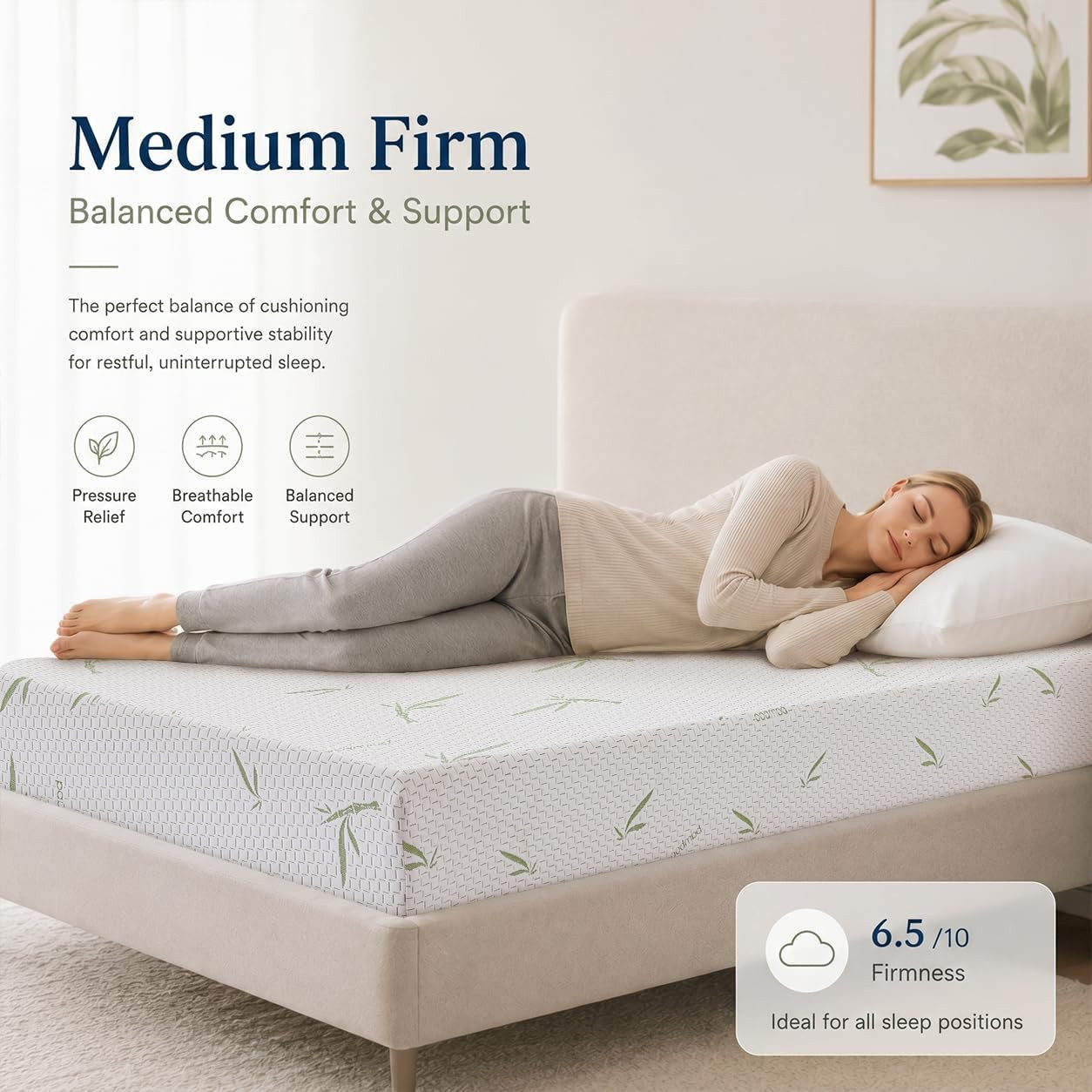 Twin Mattress, 5 Inch Green Tea Gel Memory Foam Mattress for Kids with Breathabl