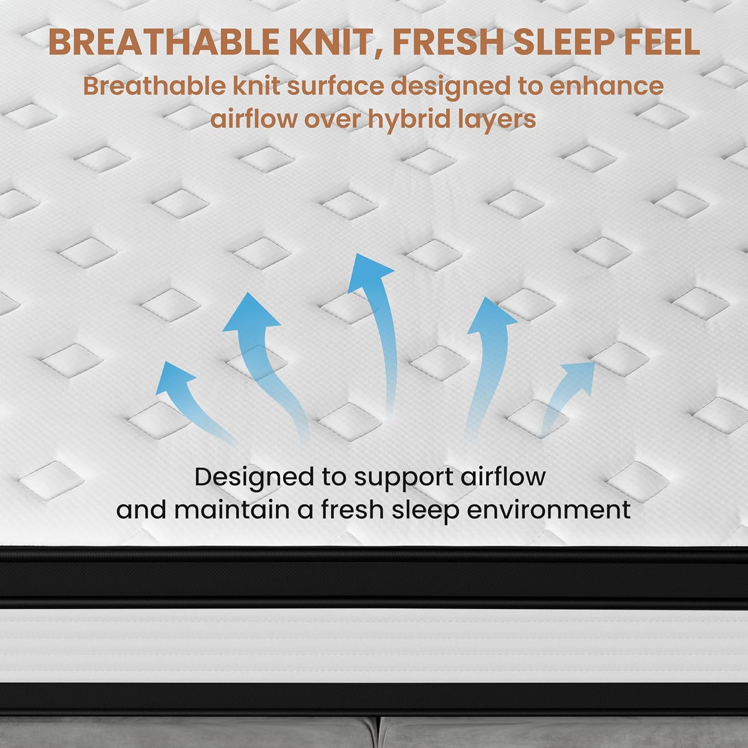 12 Inch Queen Mattress Hybrid Memory Foam with Individually Wrapped Pocket Sprin