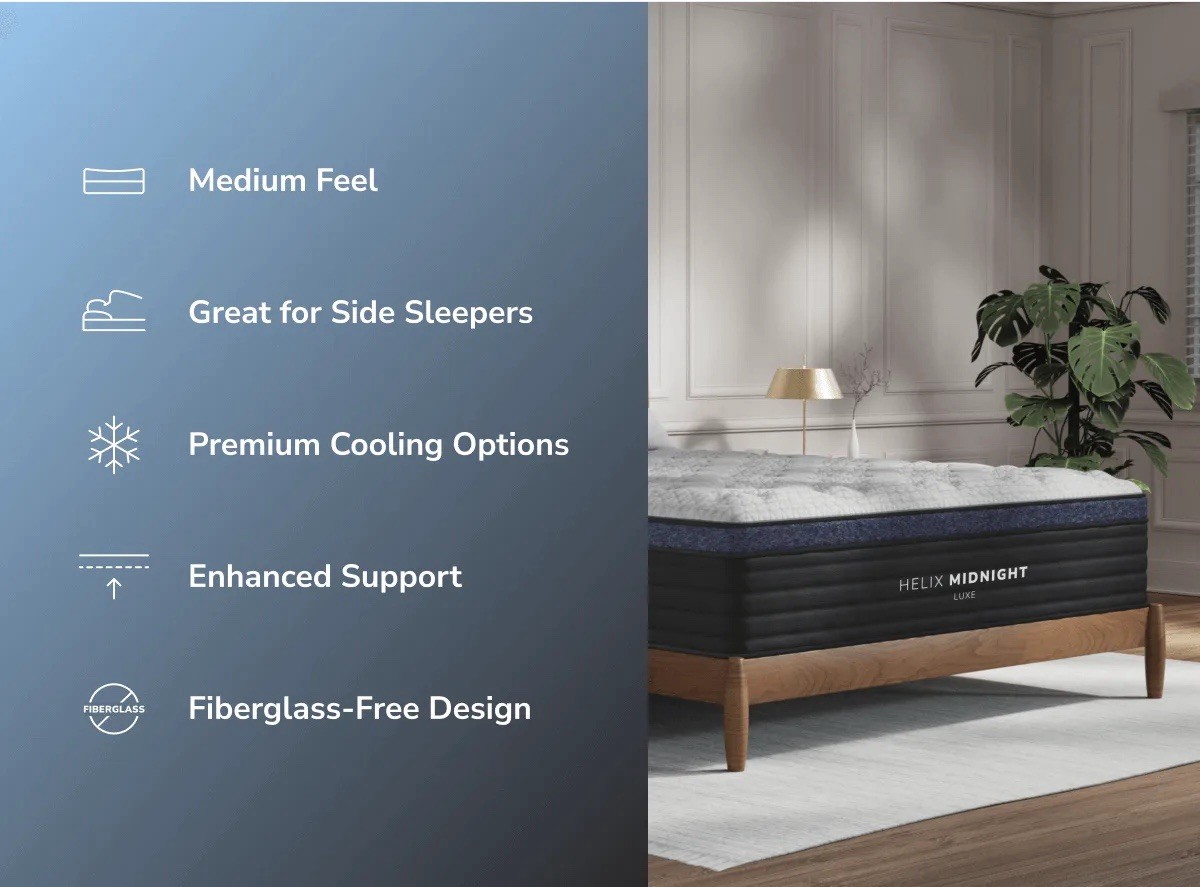BRAND NEW Helix Midnight Luxe Queen Size Mattress – MSRP $1,919 FREE SHIPPING