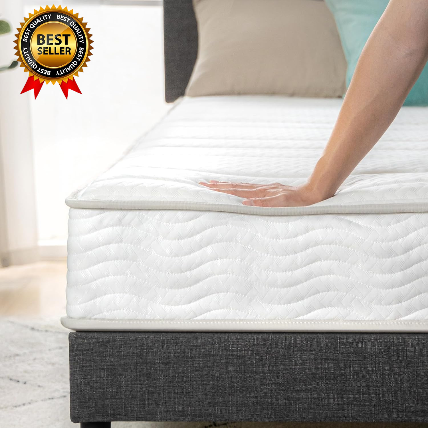 8 Inch Foam and Spring RV Mattress, [New Version], Short Queen for Rvs, Campers