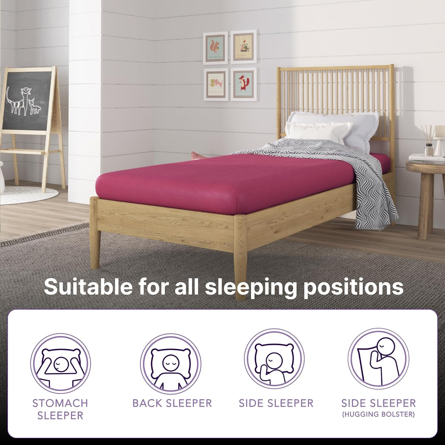 5 Inch Twin Memory Foam Mattress, Medium Feel, Certipur-Us Certified, Bed in a B