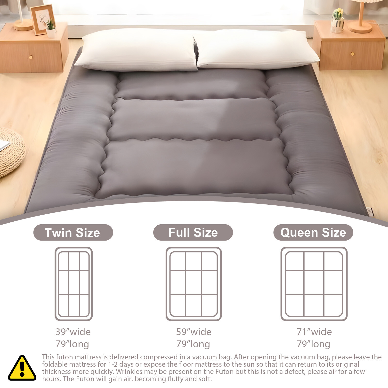 Japanese Floor Mattress Foldable Futon Mattress Sleeping Tatami Mat Camping Pad