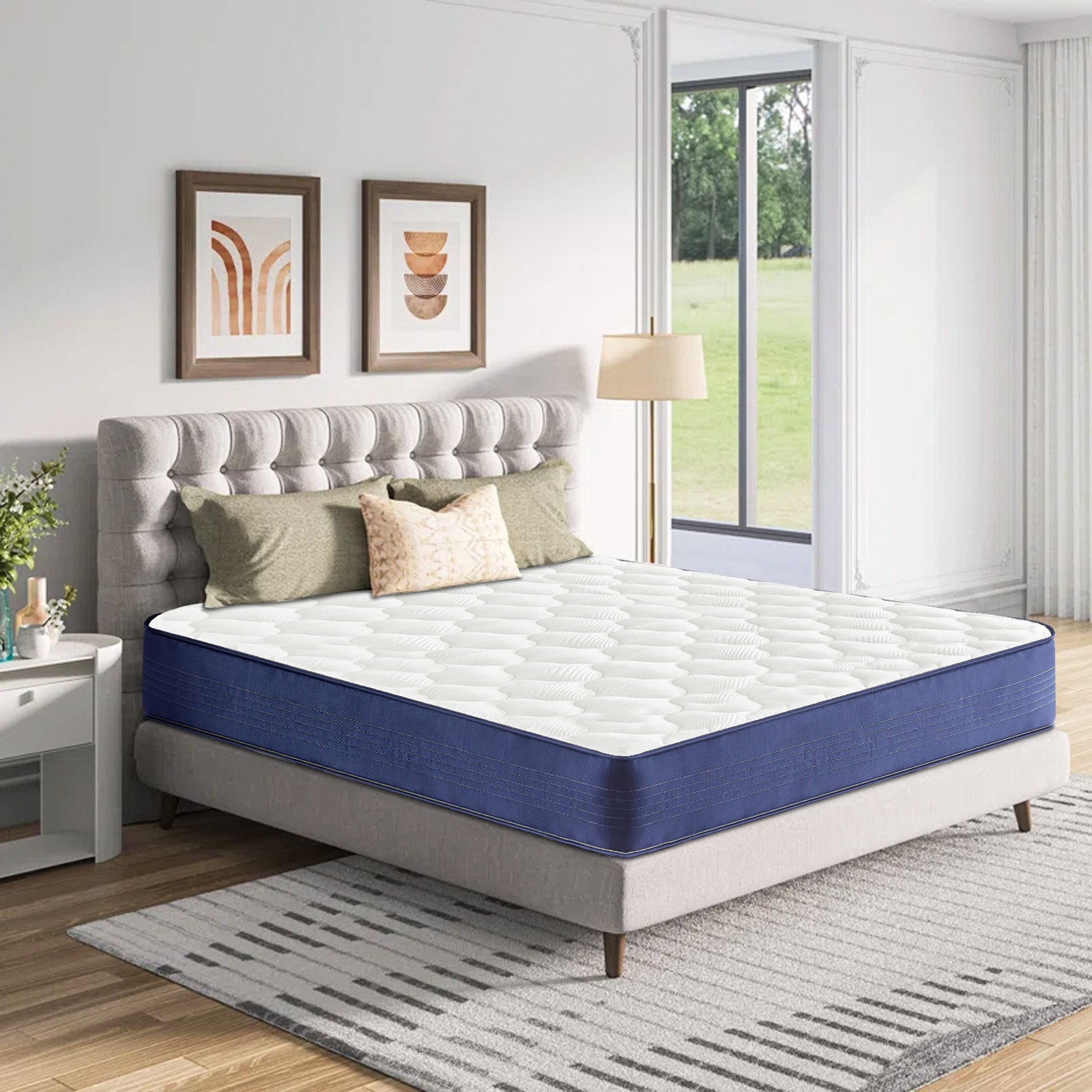 10″ 12″Full Size Memory Foam Hybrid Mattress with Pocket Spring for Silent Sleep