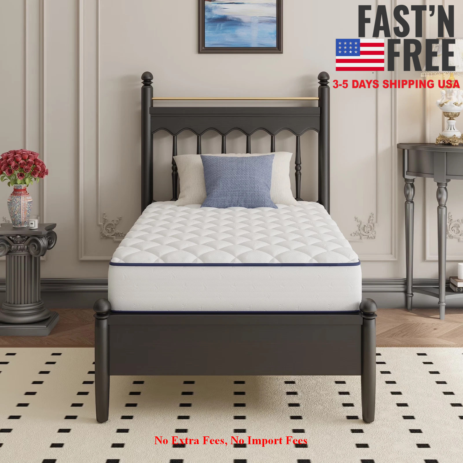 [HOT SALE] Pearl 6″ Twin Size Medium Adult Supportive Innerspring Mattress