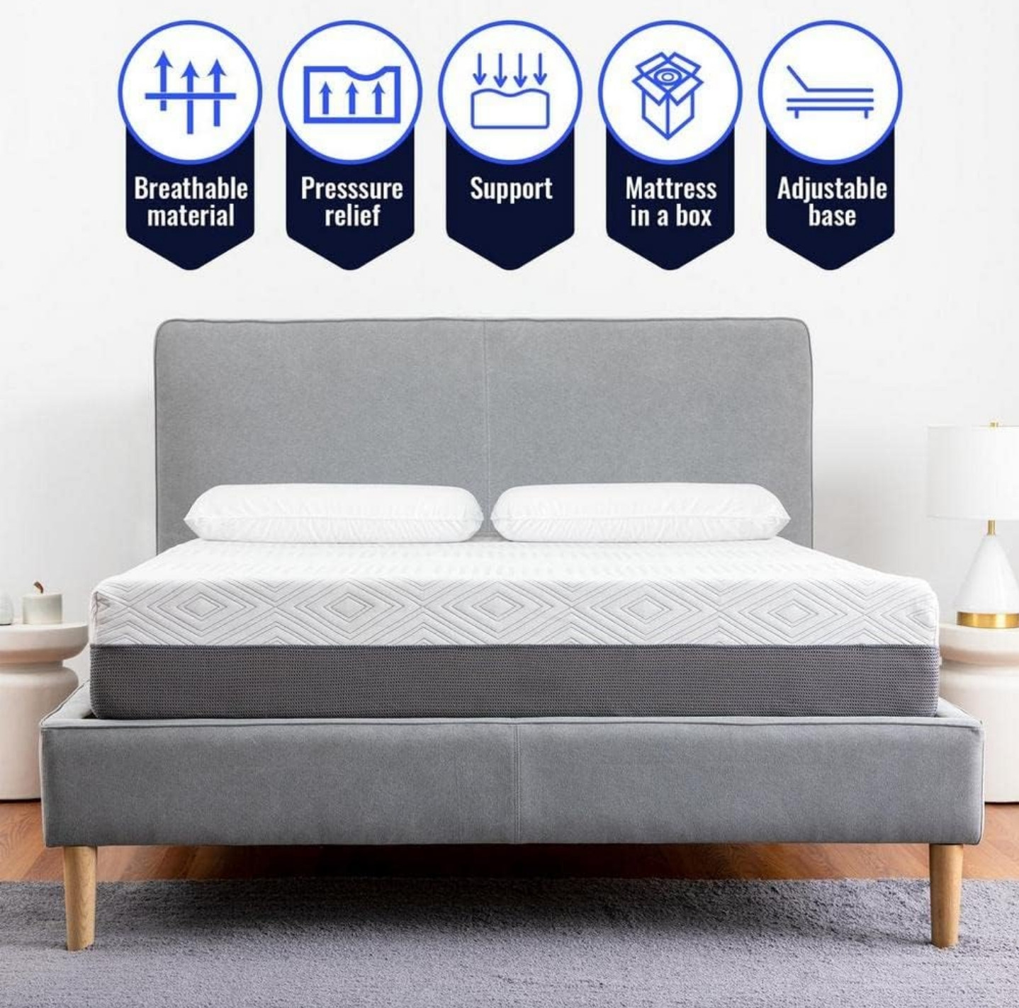 Sleepy’s 8” SNUG Memory Foam RV Mattress In A Box, Short Queen By Sealy