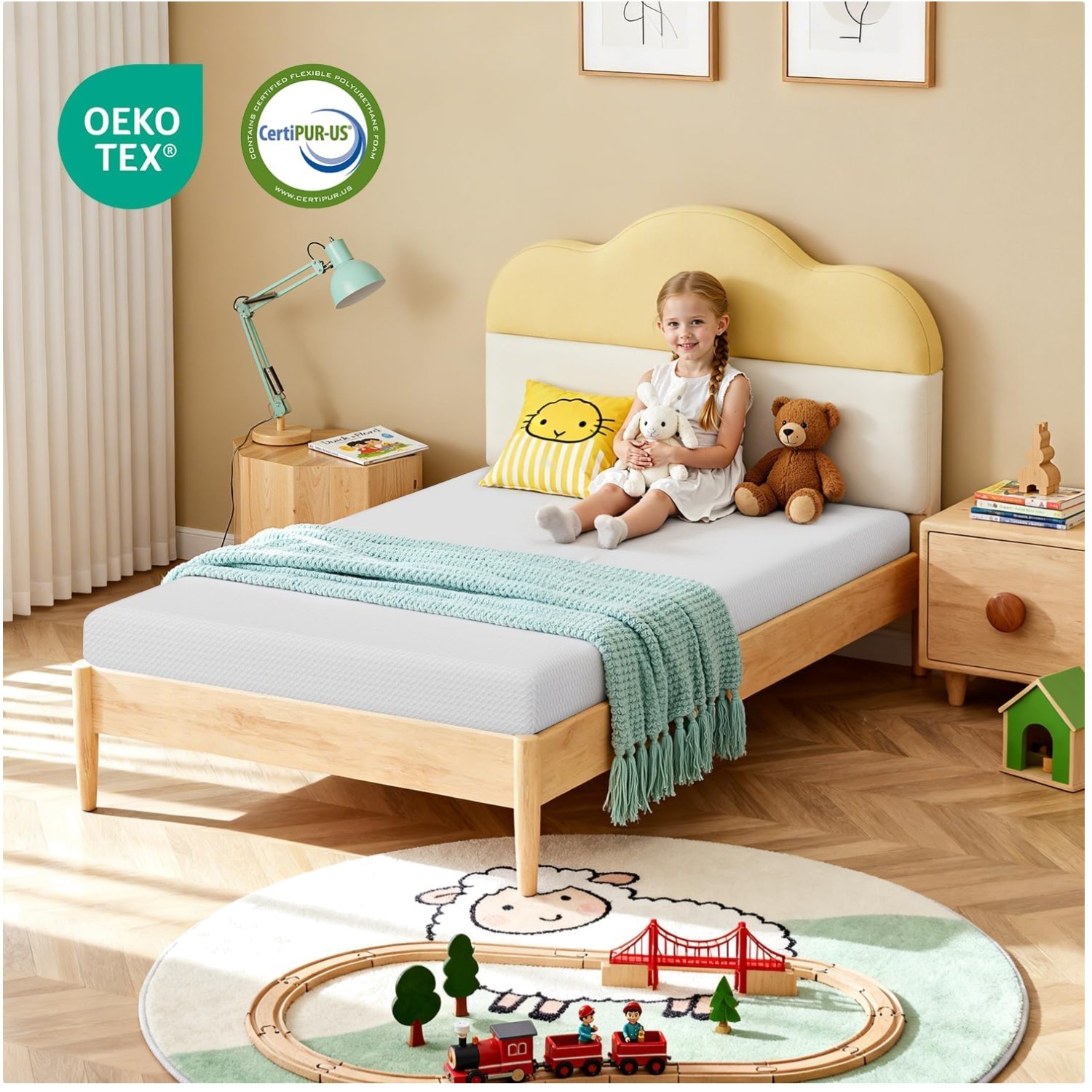 Twin Bed in a Box | 6 Inch Memory Foam Mattress | White